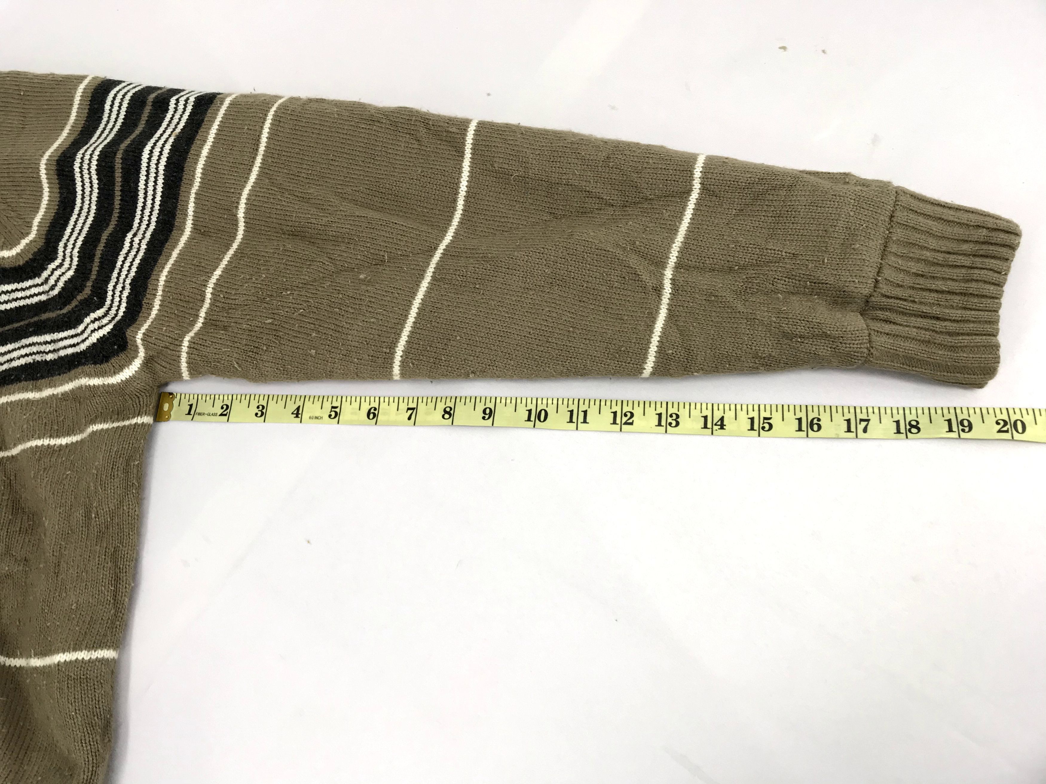 Japanese Brand Real Standard Sherpa Inner Sweatshirt Striped Desig Size US L / EU 52-54 / 3 - 12 Thumbnail
