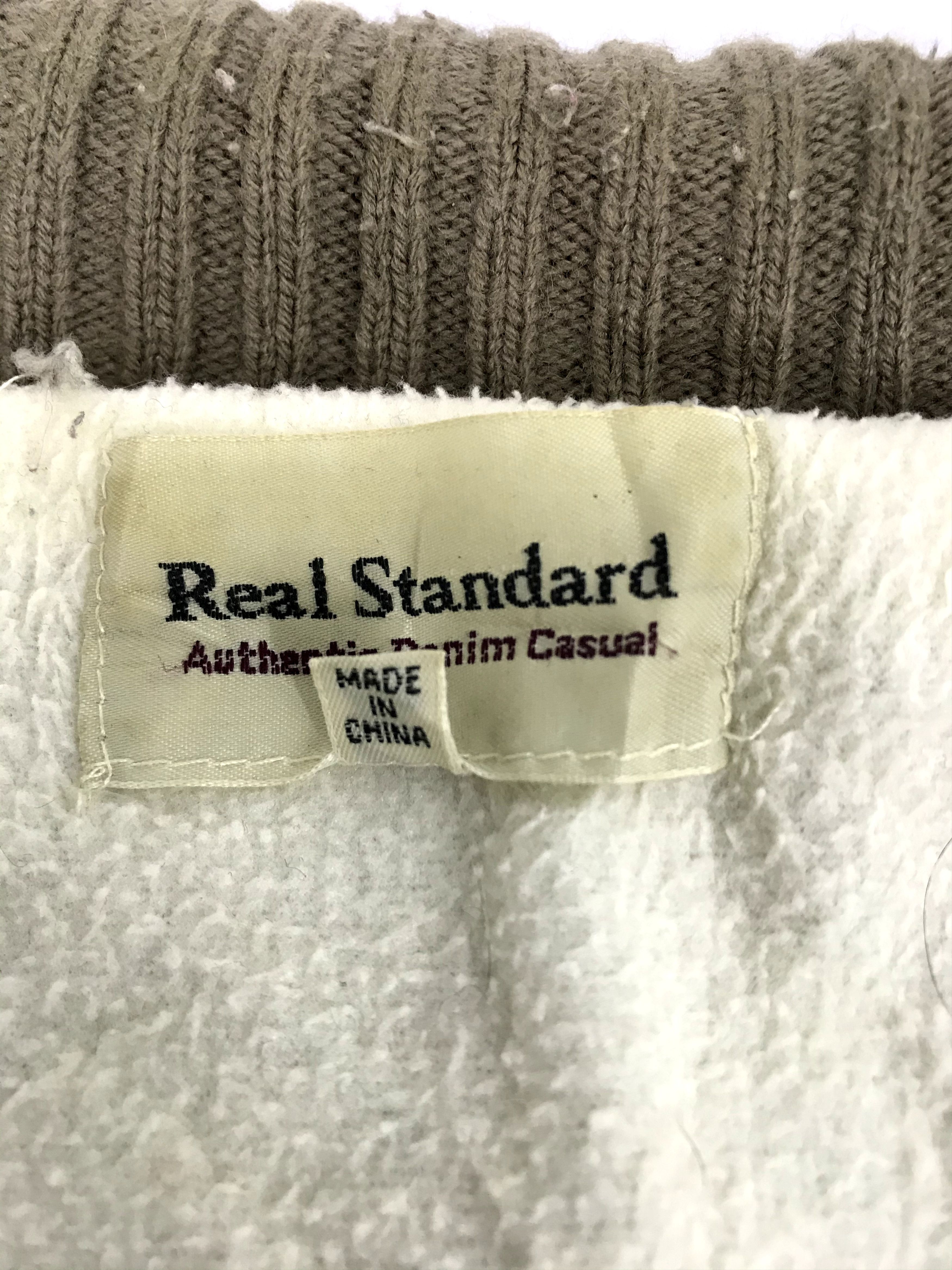 Japanese Brand Real Standard Sherpa Inner Sweatshirt Striped Desig Size US L / EU 52-54 / 3 - 7 Thumbnail