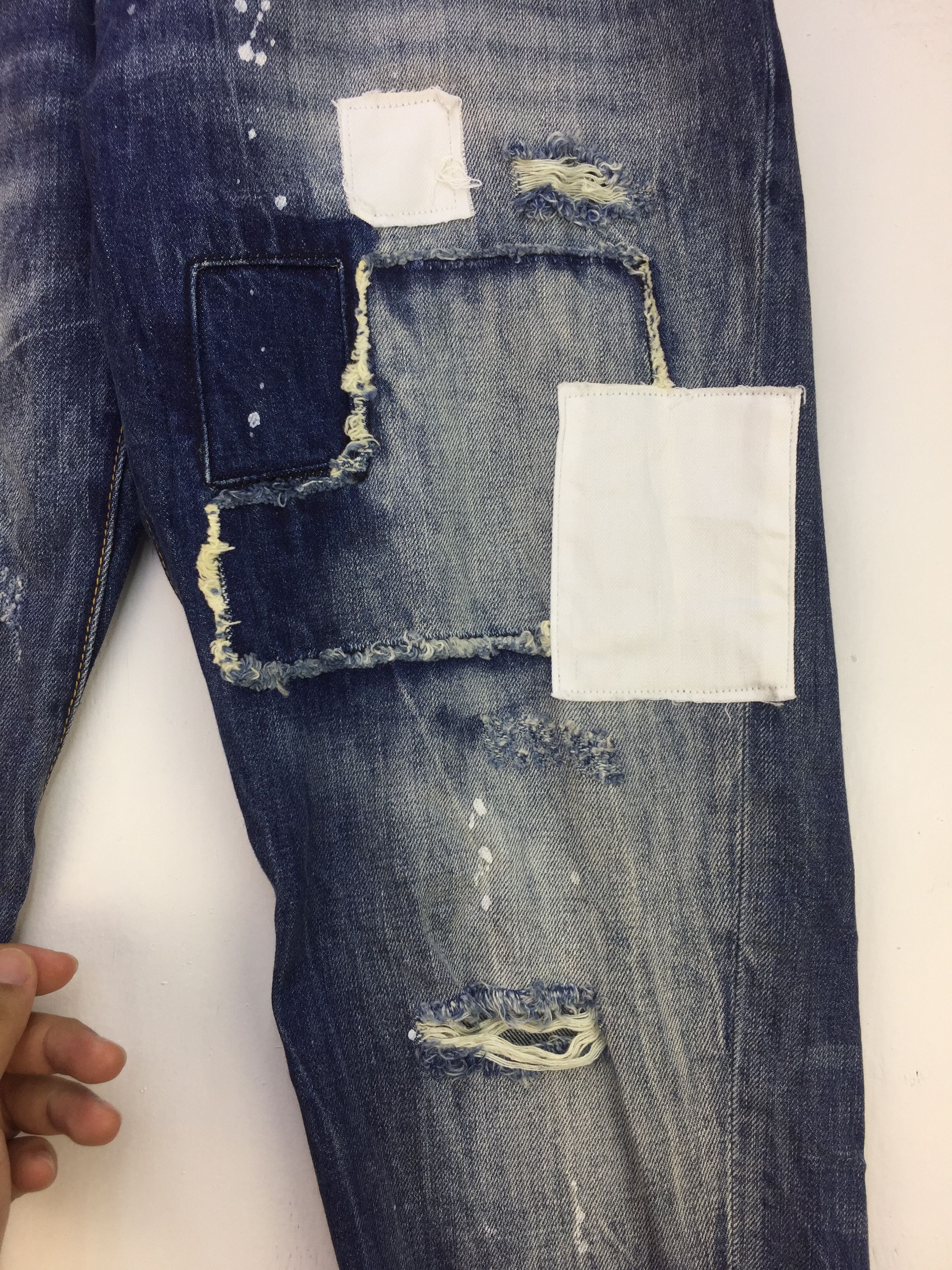 Dsquared2 DSquared2 Distressed and Ripped Rider Style Pant Size US 37 - 2 Thumbnail