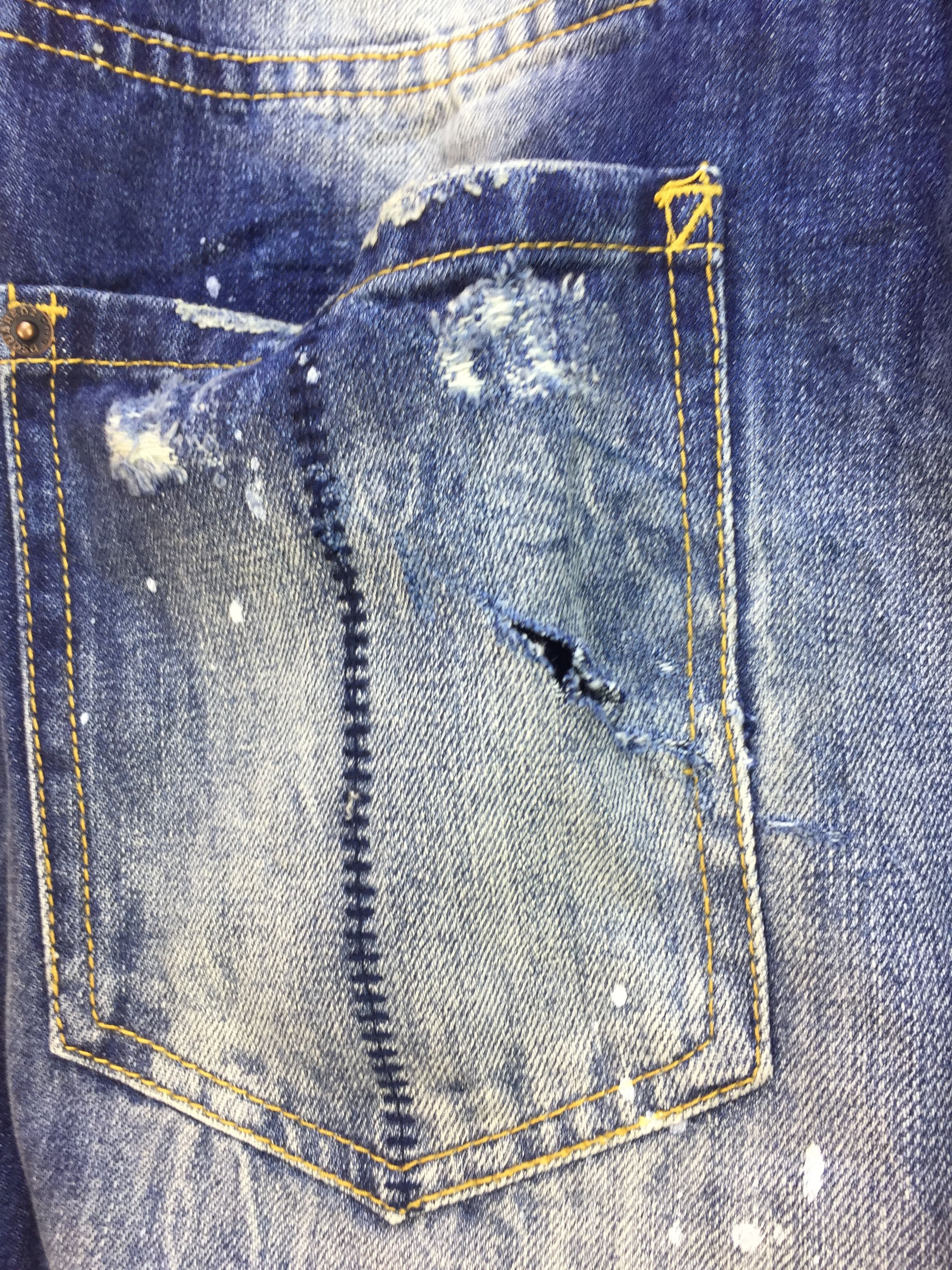 Dsquared2 DSquared2 Distressed and Ripped Rider Style Pant Size US 37 - 8 Thumbnail