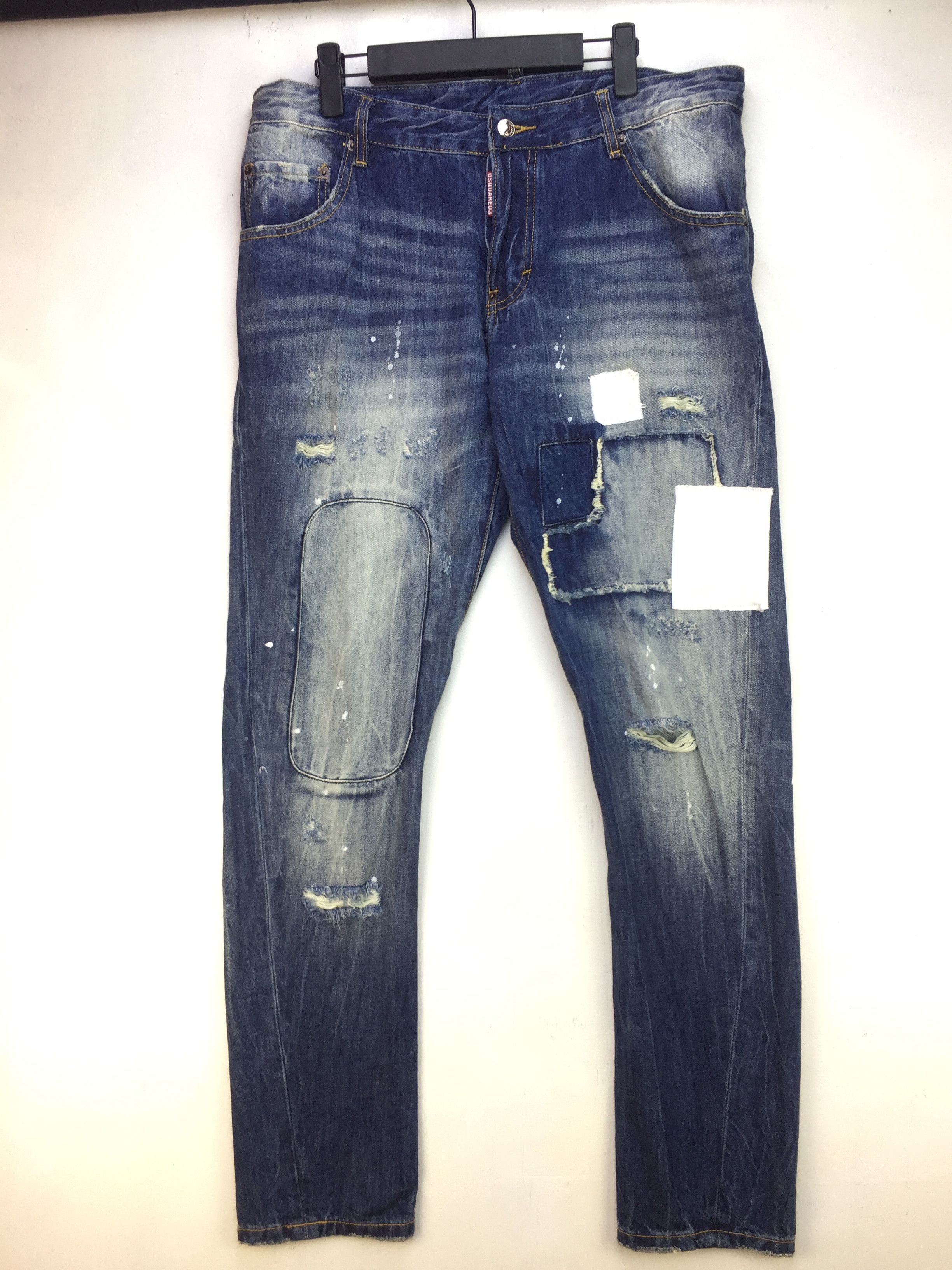 Dsquared2 DSquared2 Distressed and Ripped Rider Style Pant Size US 37 - 1 Thumbnail