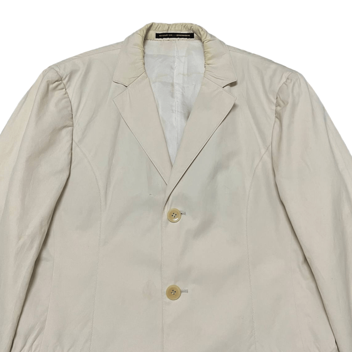 Gaultier Homme Objet Gaultier Homme Objet Jacket Cream Size US M / EU 48-50 / 2 - 2 Thumbnail