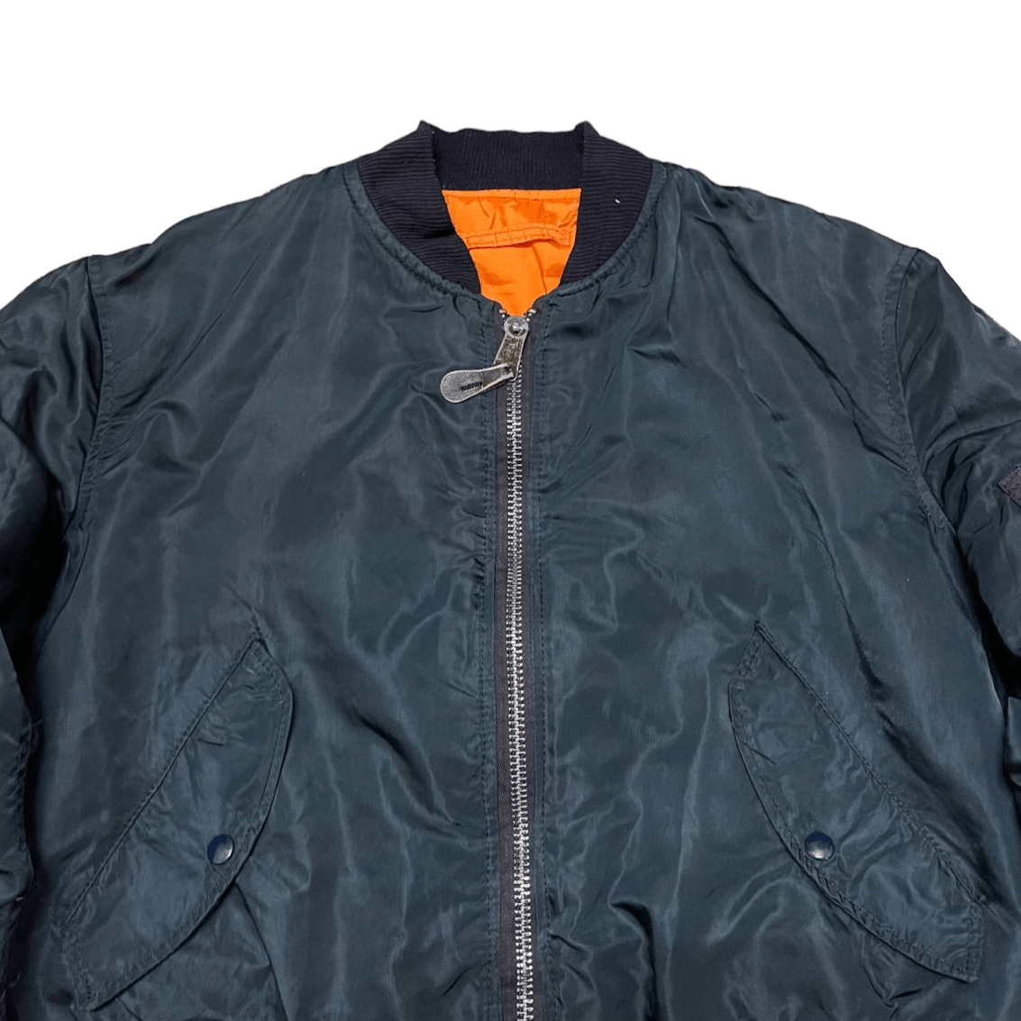 Alpha Industries Vintage Alpha Industries Ma 1 Military Flight Bomber Jacket Size US M / EU 48-50 / 2 - 2 Thumbnail