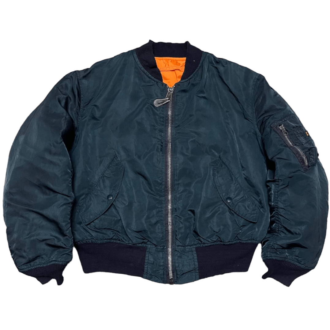 Vintage Alpha Industries Ma 1 Military Flight Bomber Jacket