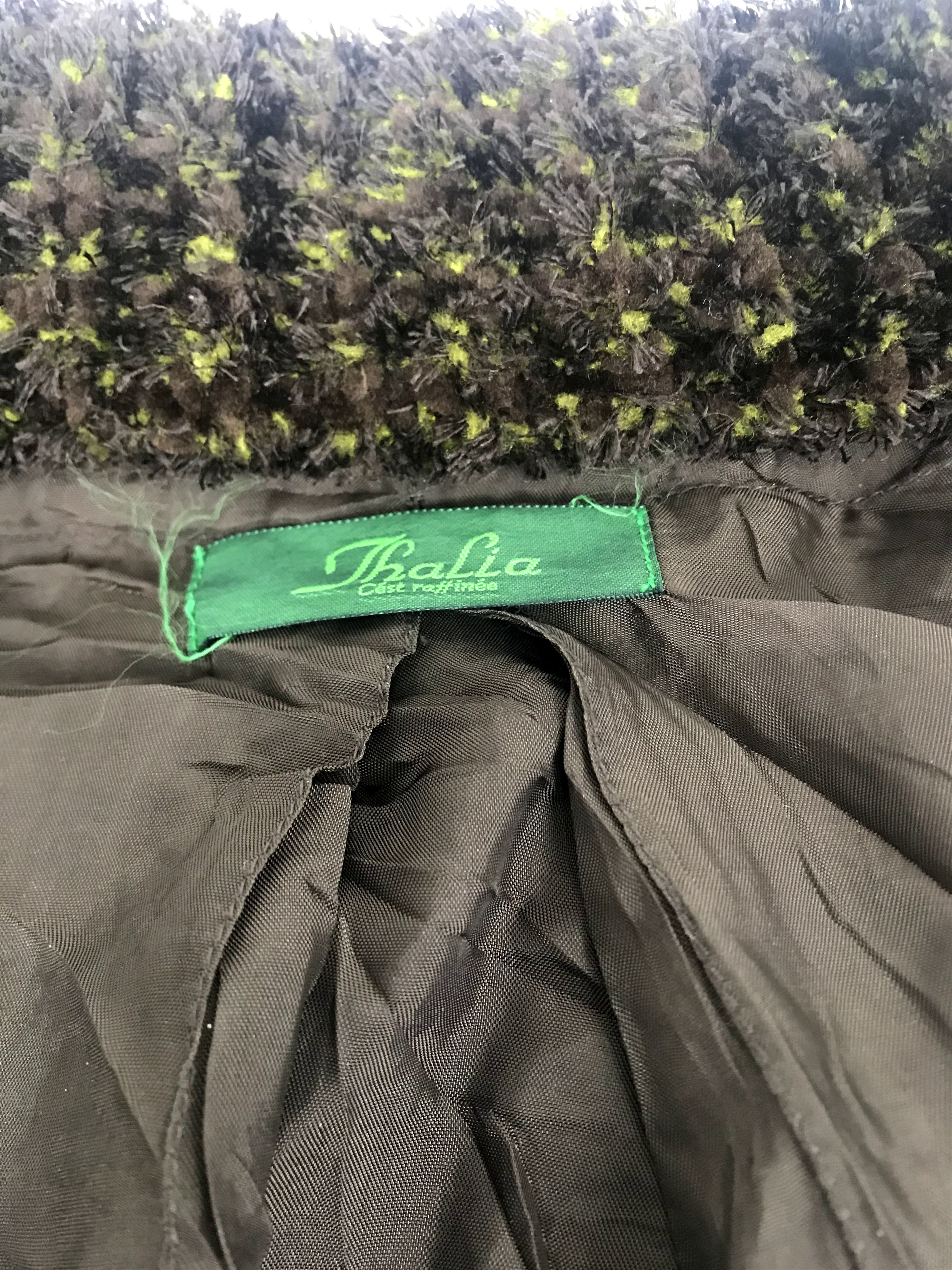 Japanese Brand Vintage Thalia Jacket Button Cupra Wool Polyester Inner Size XL / US 12-14 / IT 48-50 - 4 Thumbnail