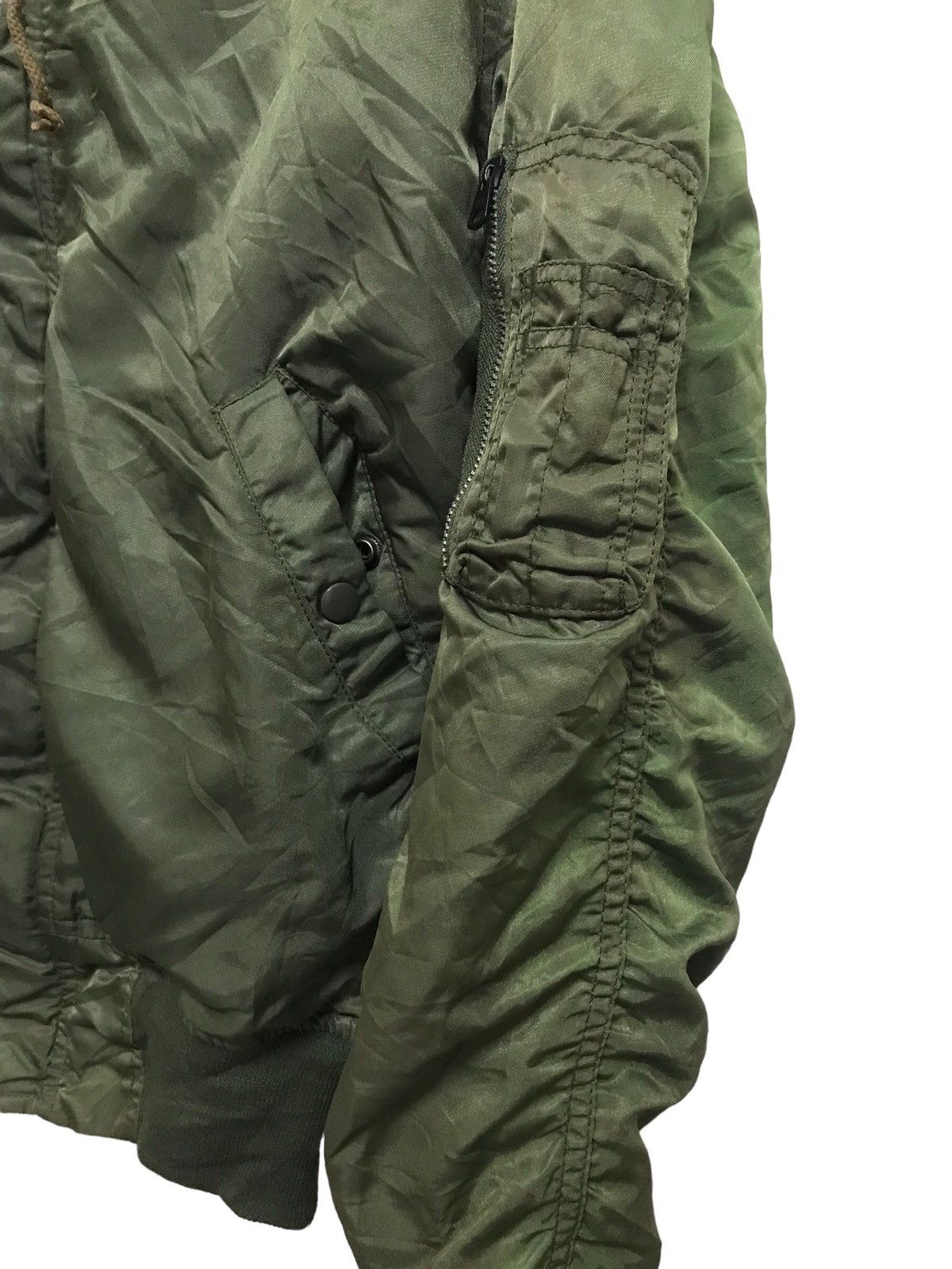 Vintage 🔥🔥BEST OFFER🔥🔥Vintage Army Fur Hoodie Bomber Jacket Military Size US L / EU 52-54 / 3 - 4 Thumbnail