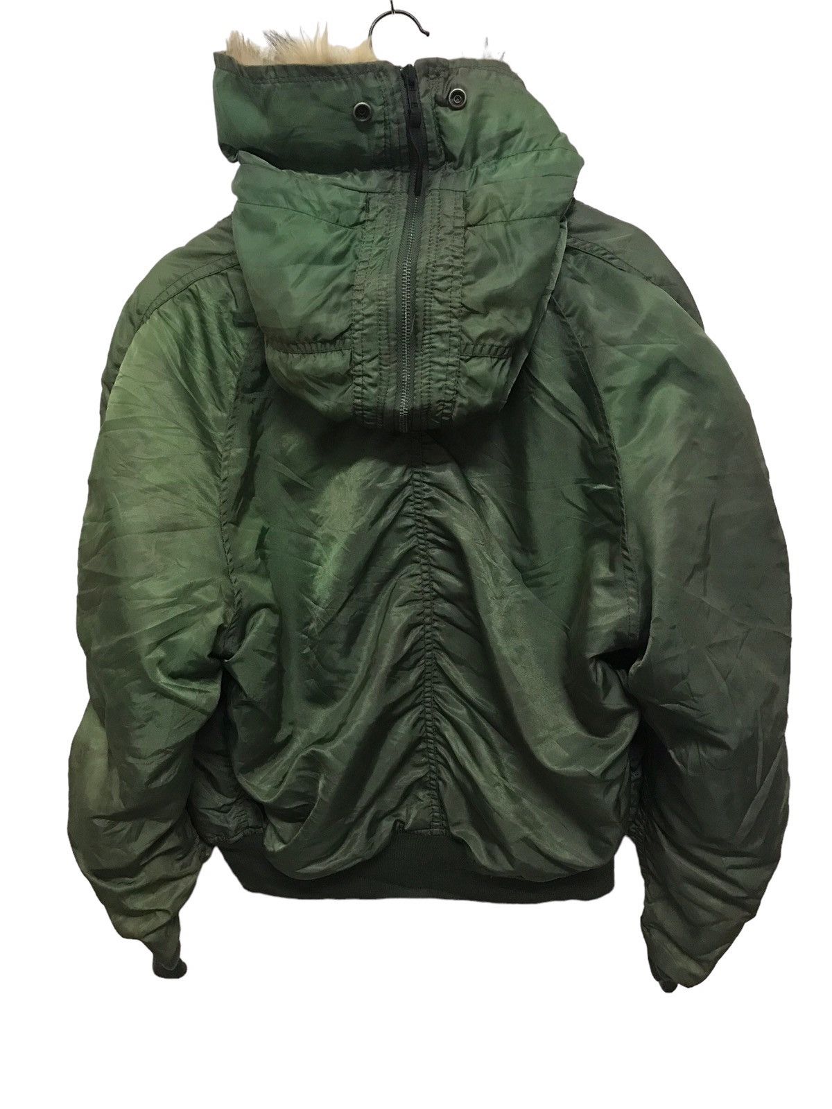 Vintage 🔥🔥BEST OFFER🔥🔥Vintage Army Fur Hoodie Bomber Jacket Military Size US L / EU 52-54 / 3 - 10 Thumbnail