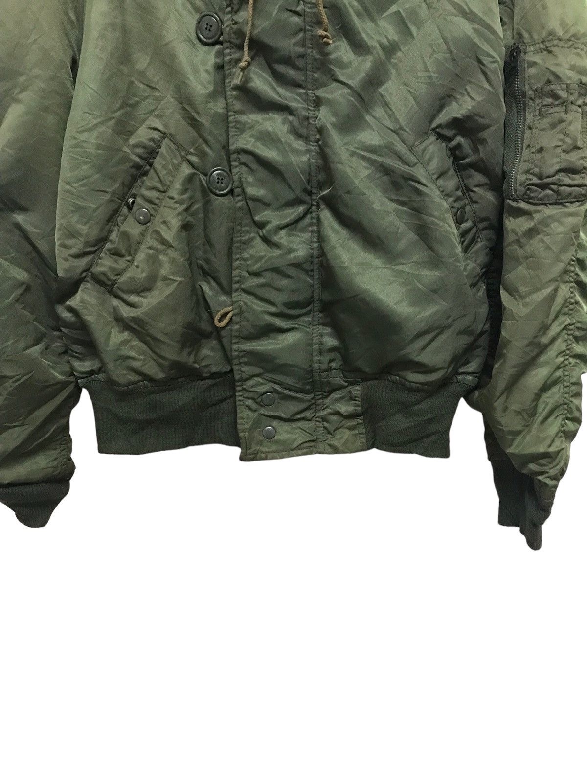 Vintage 🔥🔥BEST OFFER🔥🔥Vintage Army Fur Hoodie Bomber Jacket Military Size US L / EU 52-54 / 3 - 3 Thumbnail
