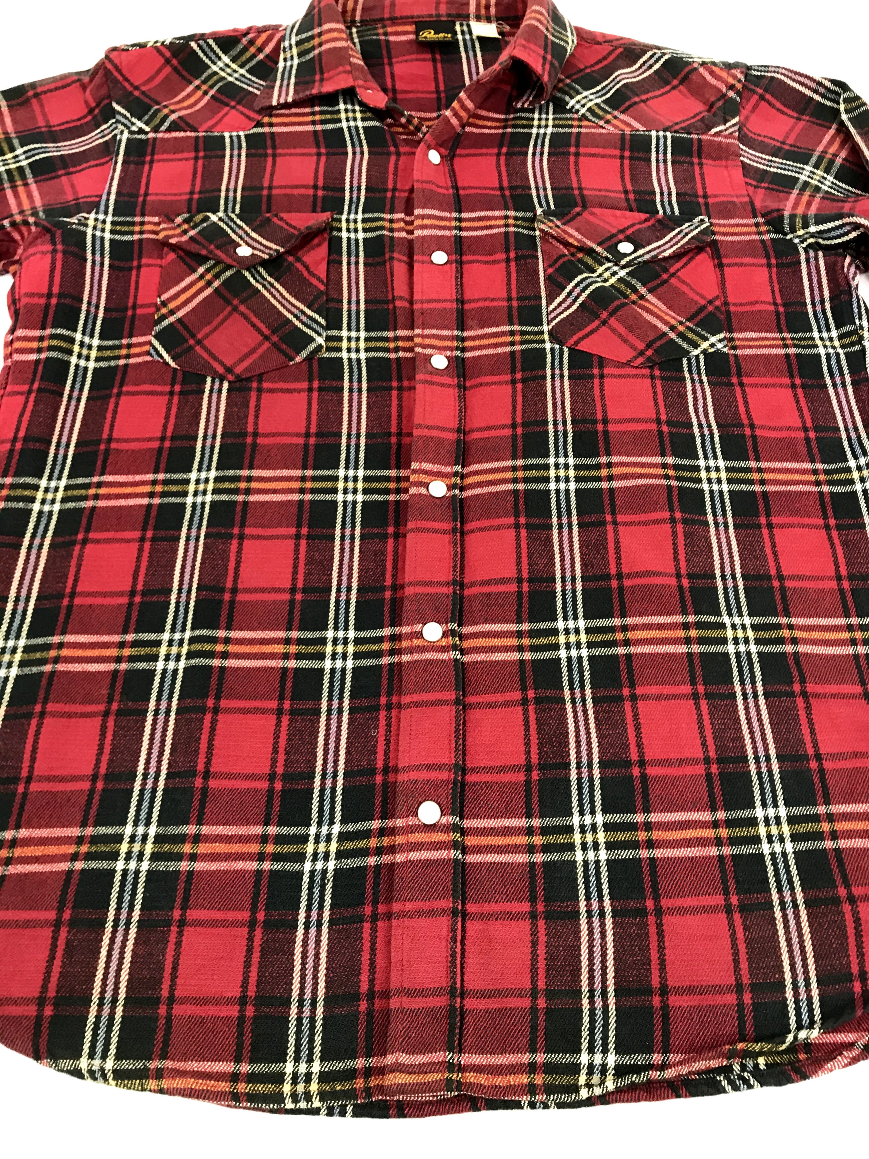 Flannel Vintage Prentiss Snap Button Flannel Shirt Double Pockets Size US L / EU 52-54 / 3 - 2 Thumbnail