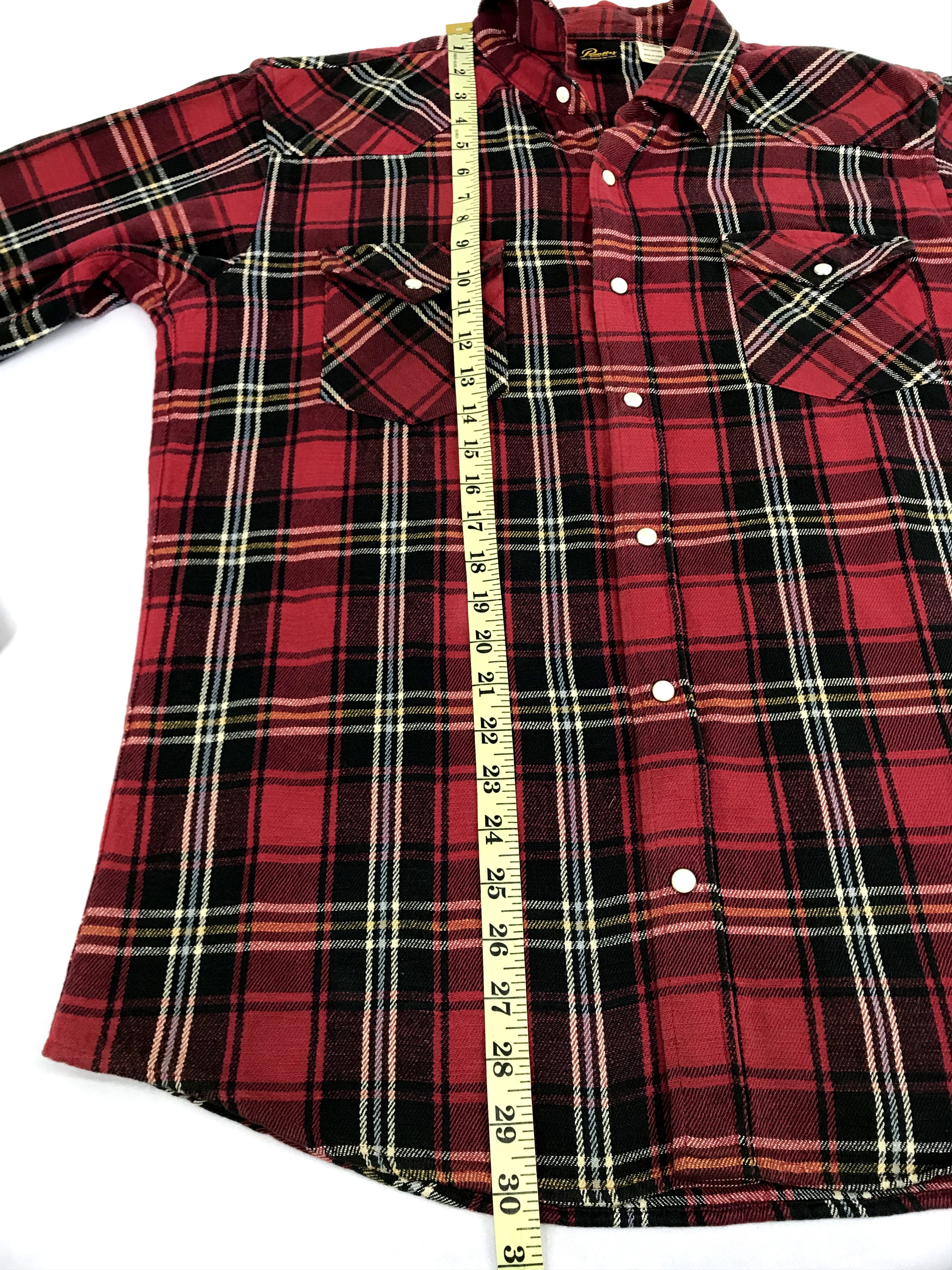 Flannel Vintage Prentiss Snap Button Flannel Shirt Double Pockets Size US L / EU 52-54 / 3 - 9 Thumbnail