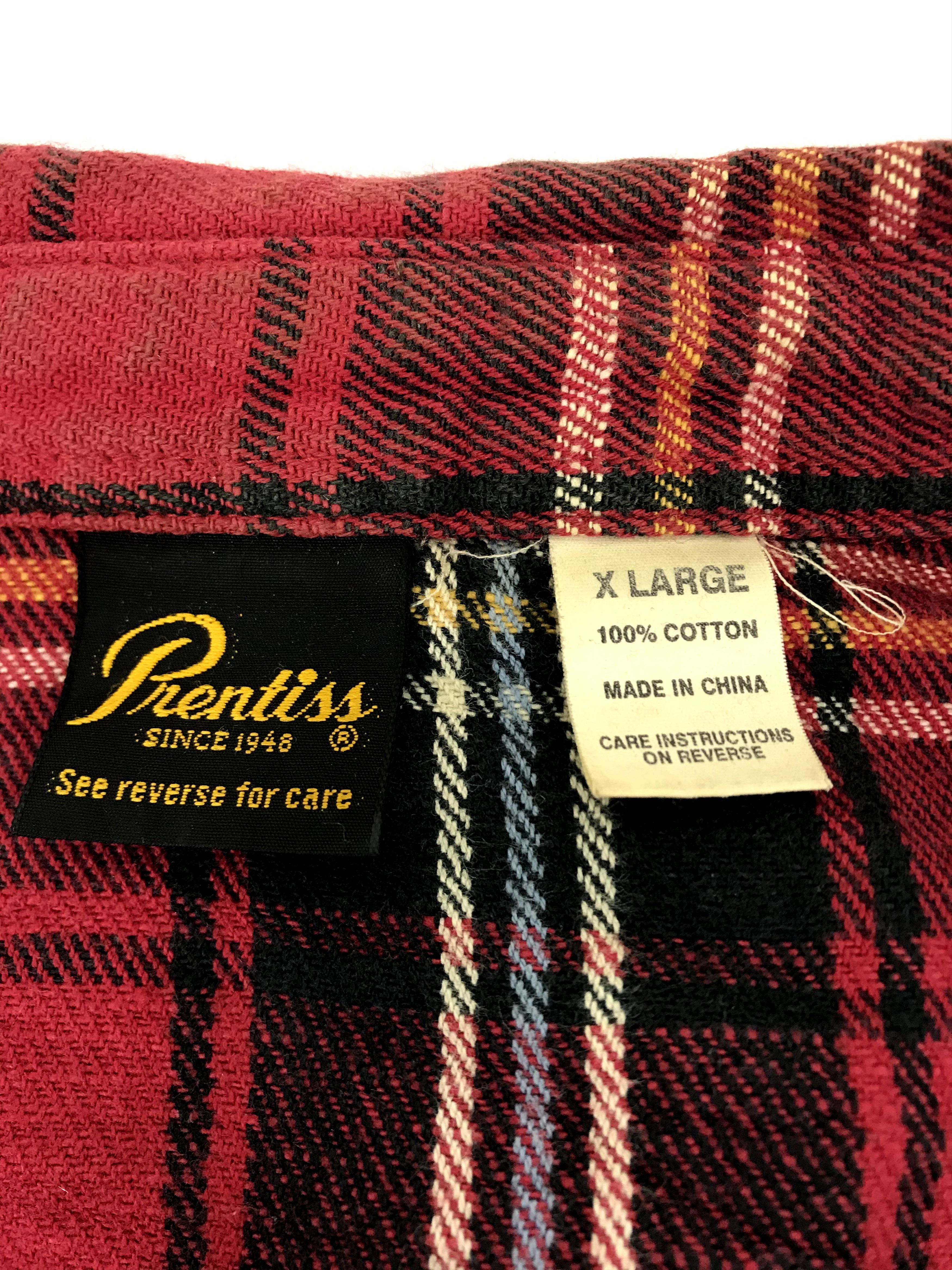 Flannel Vintage Prentiss Snap Button Flannel Shirt Double Pockets Size US L / EU 52-54 / 3 - 6 Thumbnail