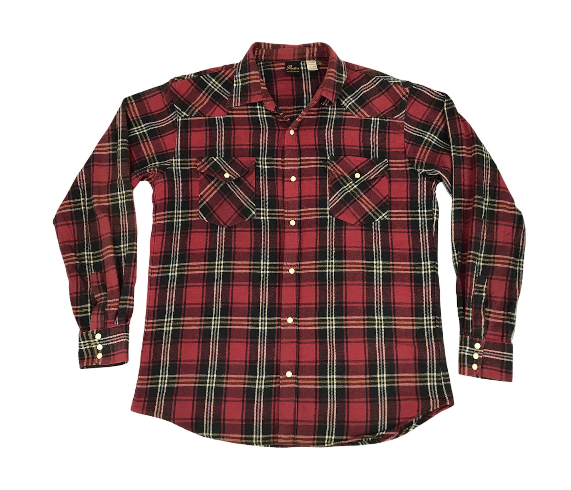 Flannel Vintage Prentiss Snap Button Flannel Shirt Double Pockets Size US L / EU 52-54 / 3 - 1 Thumbnail