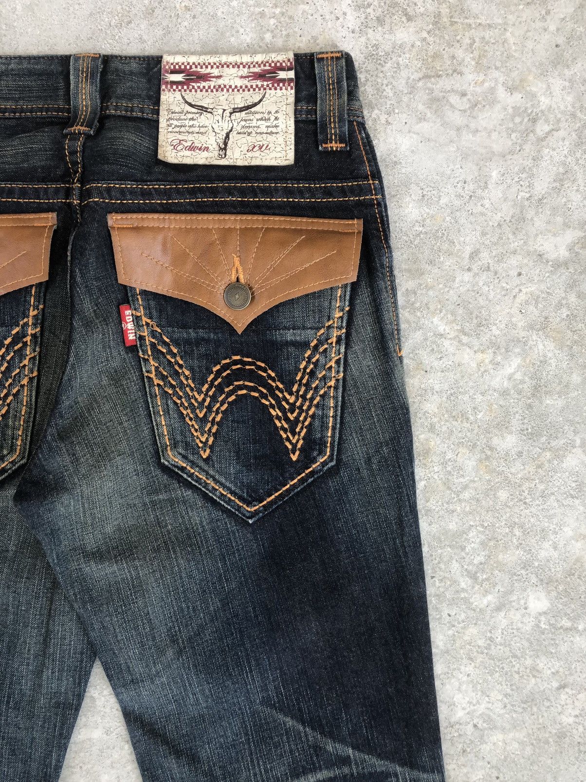 If Six Was Nine Edwin XV Flared Jeans Distressed Jeans Size US 30 / EU 46 - 10 Thumbnail