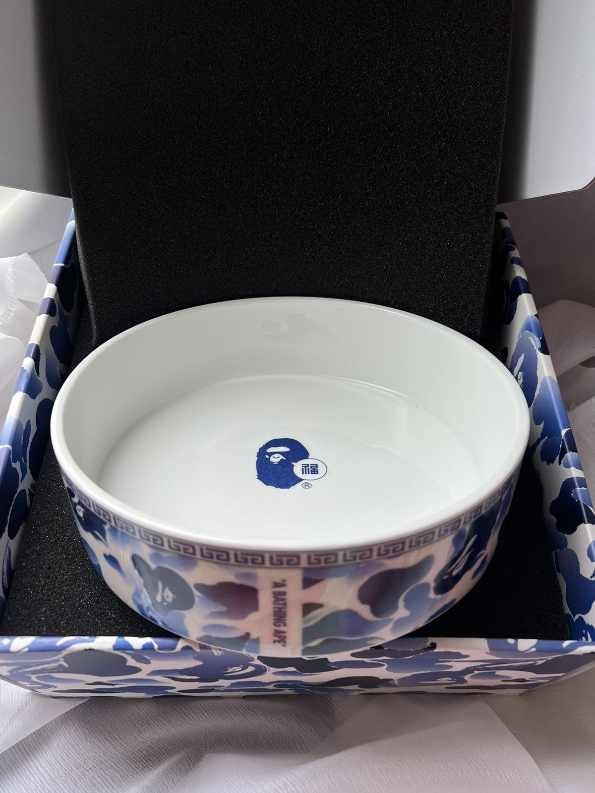 image of Bape A Bathing Ape Camouflage China Ceramic Candy Tray Flower Pot in Blue, Men's