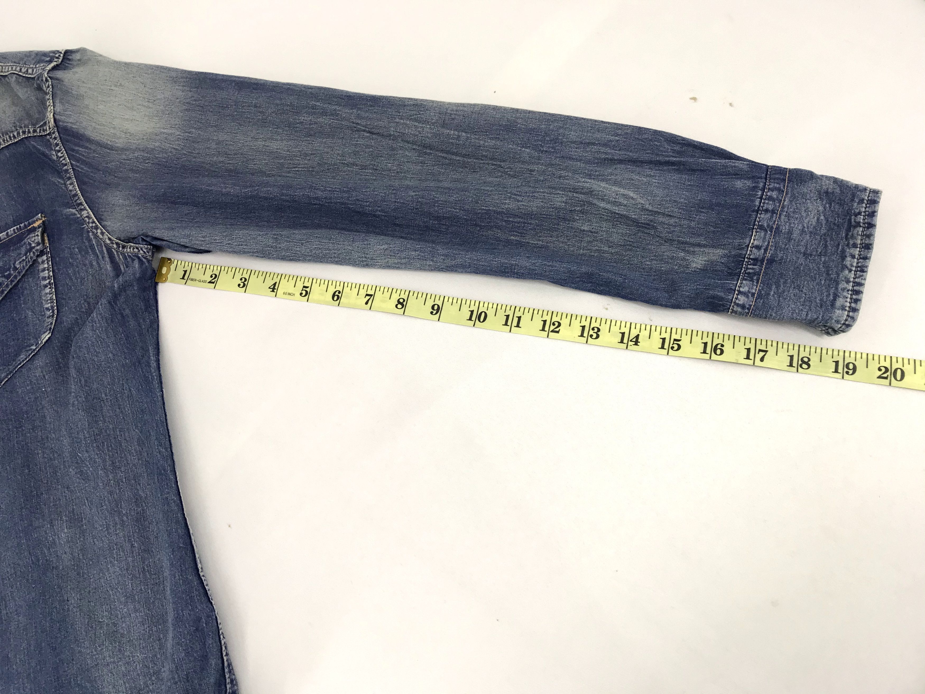 Japanese Brand Heritage Stone Denim Flannel Jacket Snap Button Size US M / EU 48-50 / 2 - 13 Thumbnail