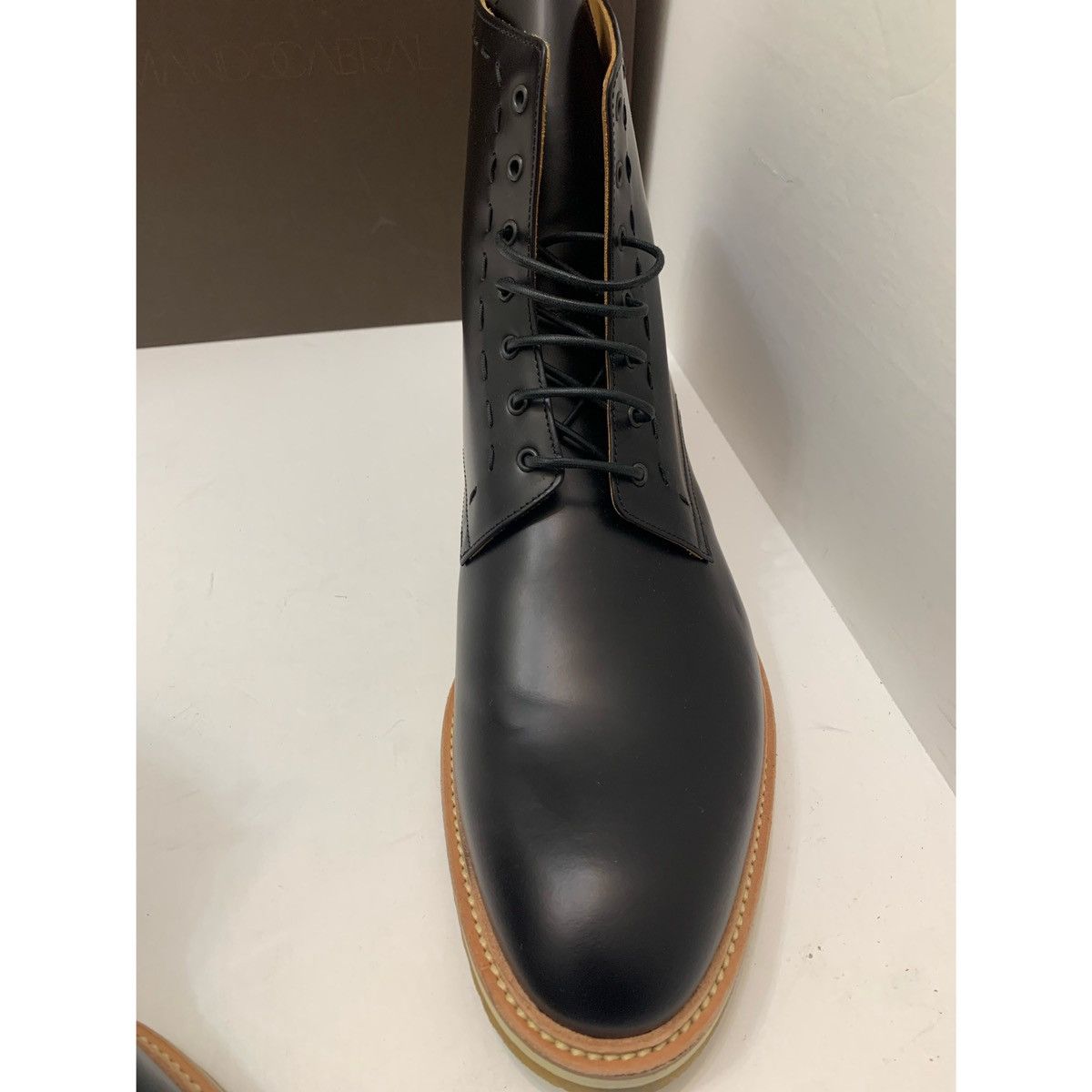 Armando Cabral ARMANDO CABRAL BLACK LACE UP BOOTS Size US 13 / EU 46 - 3 Thumbnail
