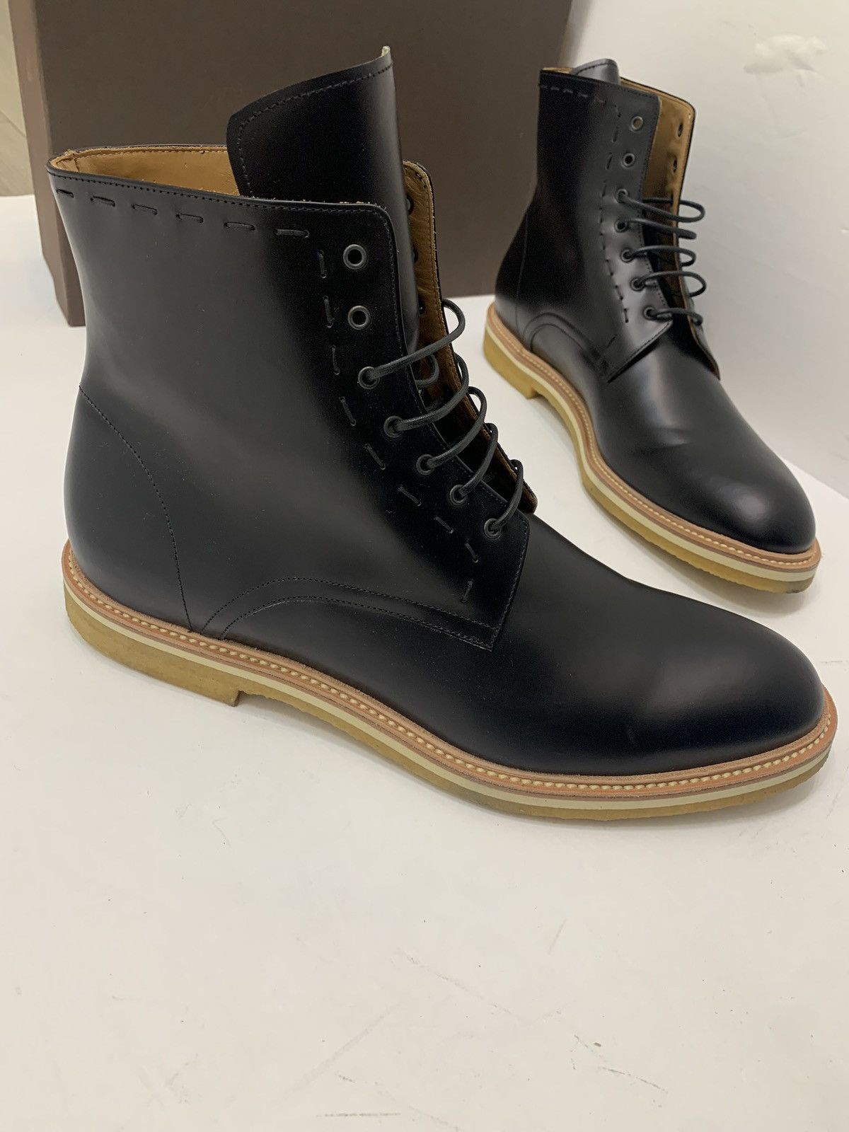 Armando Cabral ARMANDO CABRAL BLACK LACE UP BOOTS Size US 13 / EU 46 - 23 Thumbnail