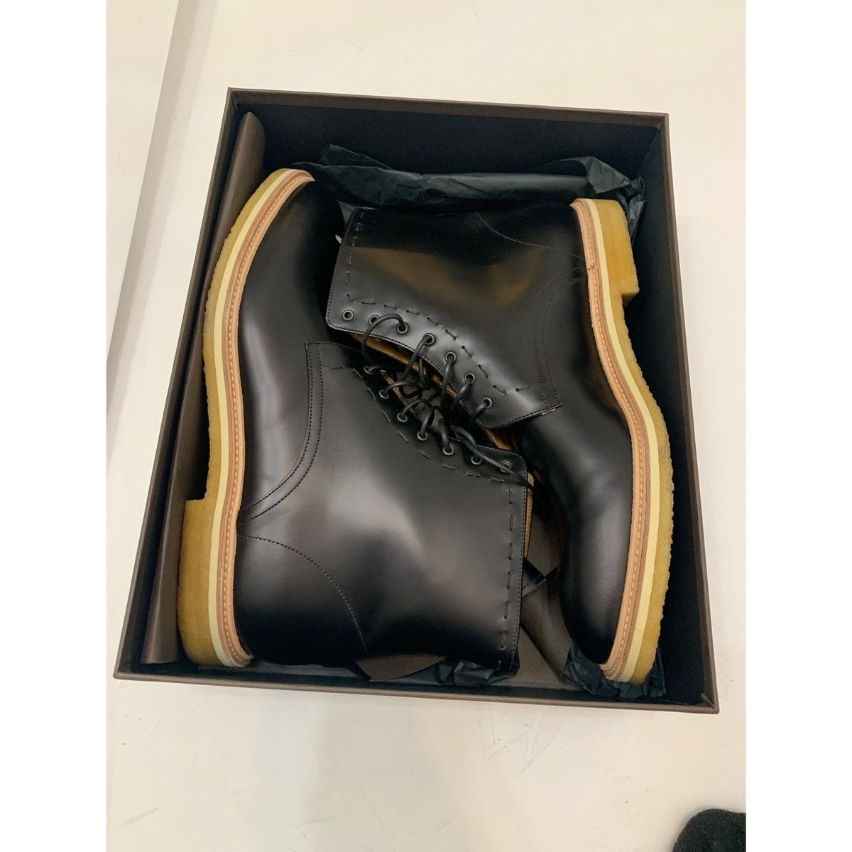 Armando Cabral ARMANDO CABRAL BLACK LACE UP BOOTS Size US 13 / EU 46 - 2 Thumbnail