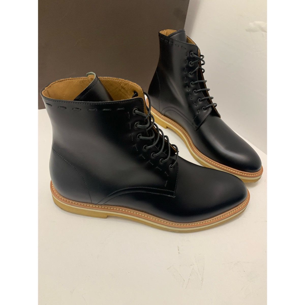 Armando Cabral ARMANDO CABRAL BLACK LACE UP BOOTS Size US 13 / EU 46 - 1 Thumbnail