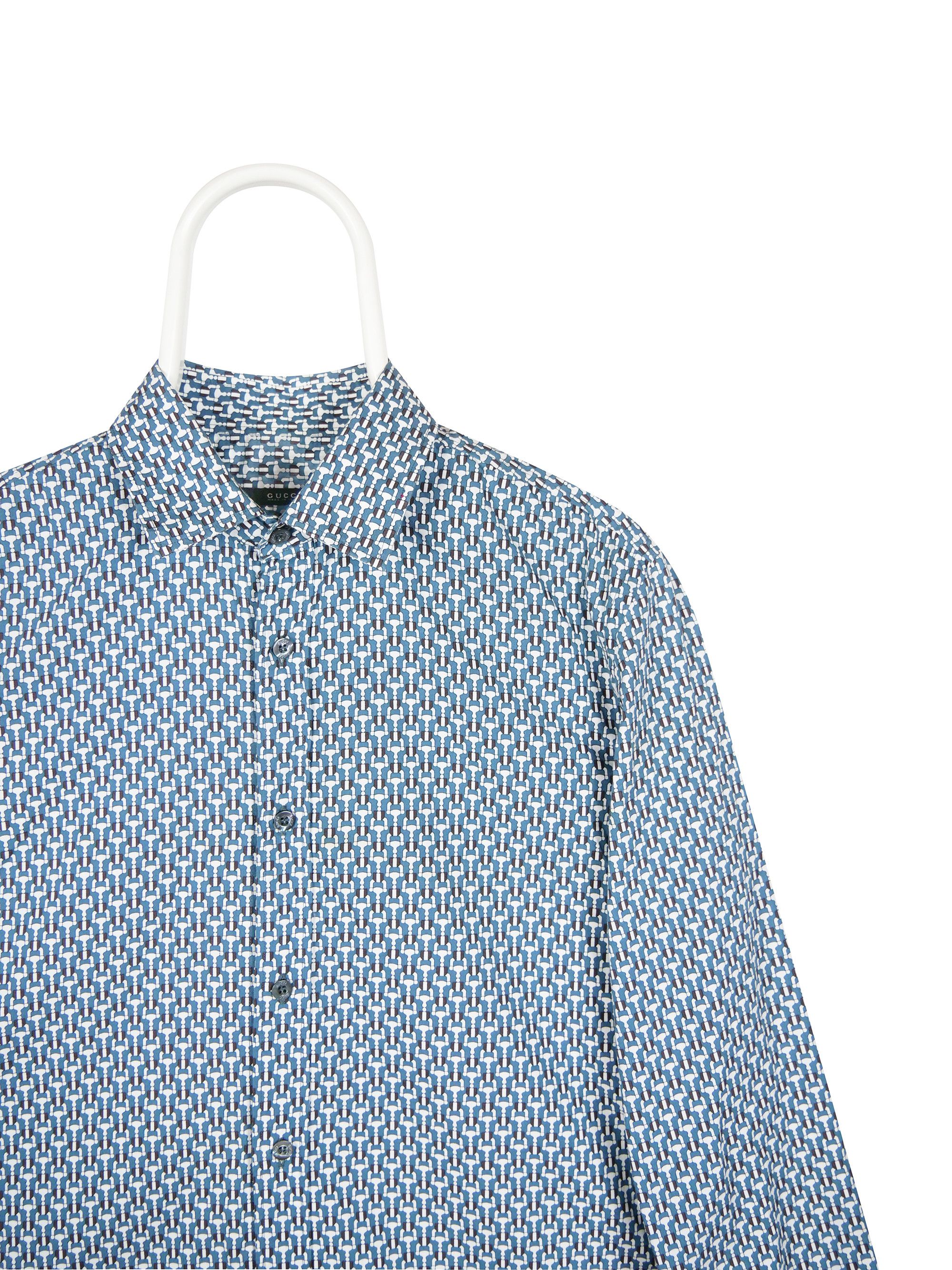 Gucci Gucci slim monogram shirt Size US M / EU 48-50 / 2 - 1 Thumbnail