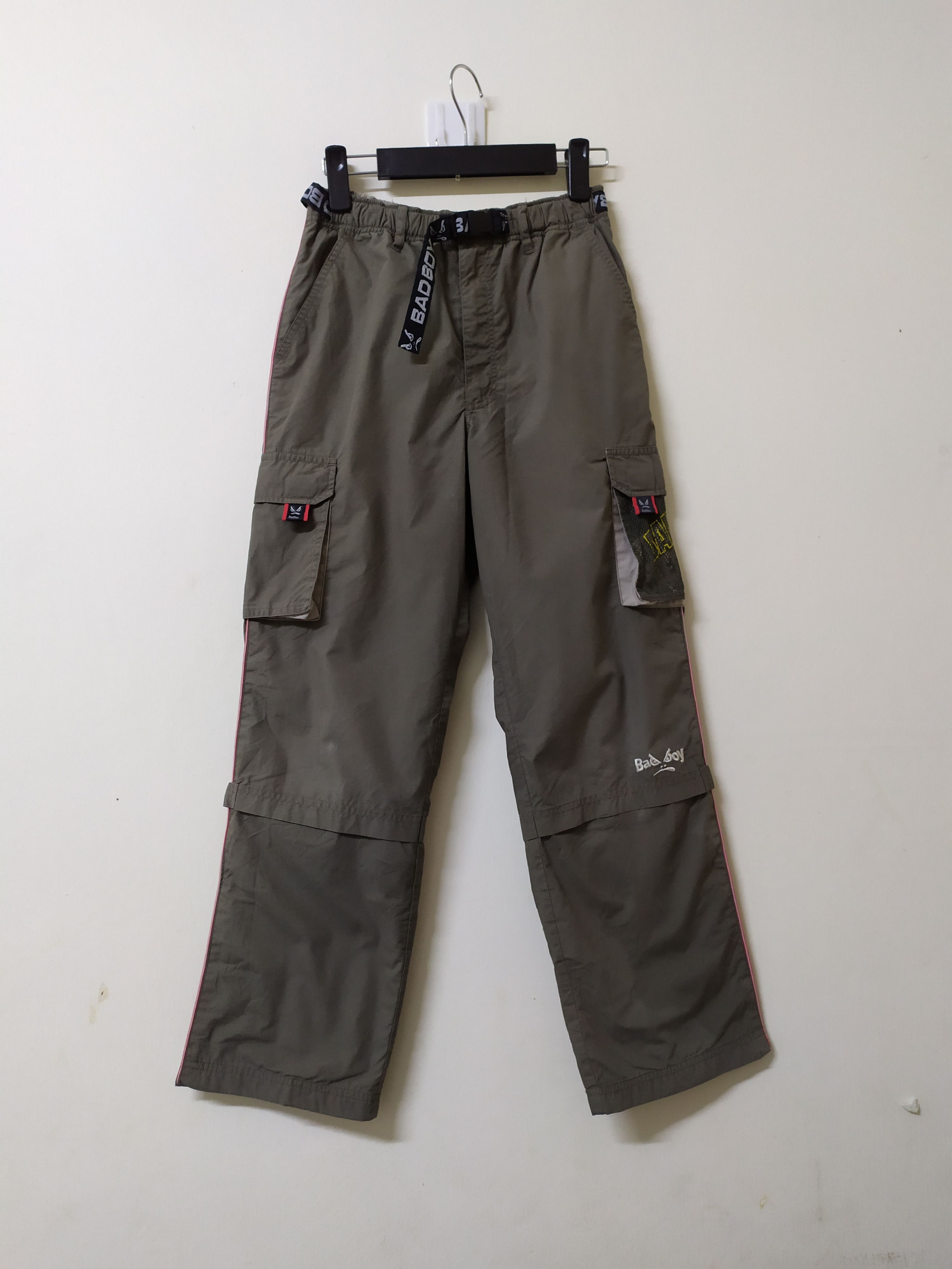 image of Authentic x Bad Boy Cargo Pants Multipocket Tactical Pants in Dark Grey, Men's (Size 26)