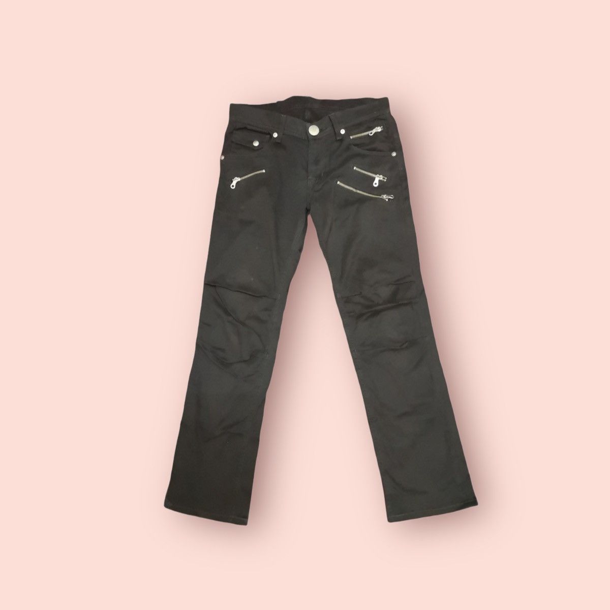 Lee × Seditionaries 💥RARE💥LEE RIDERS DOUBLE KNEE BUCKLE BACK BIKER JEANS Size US 31 - 3 Thumbnail