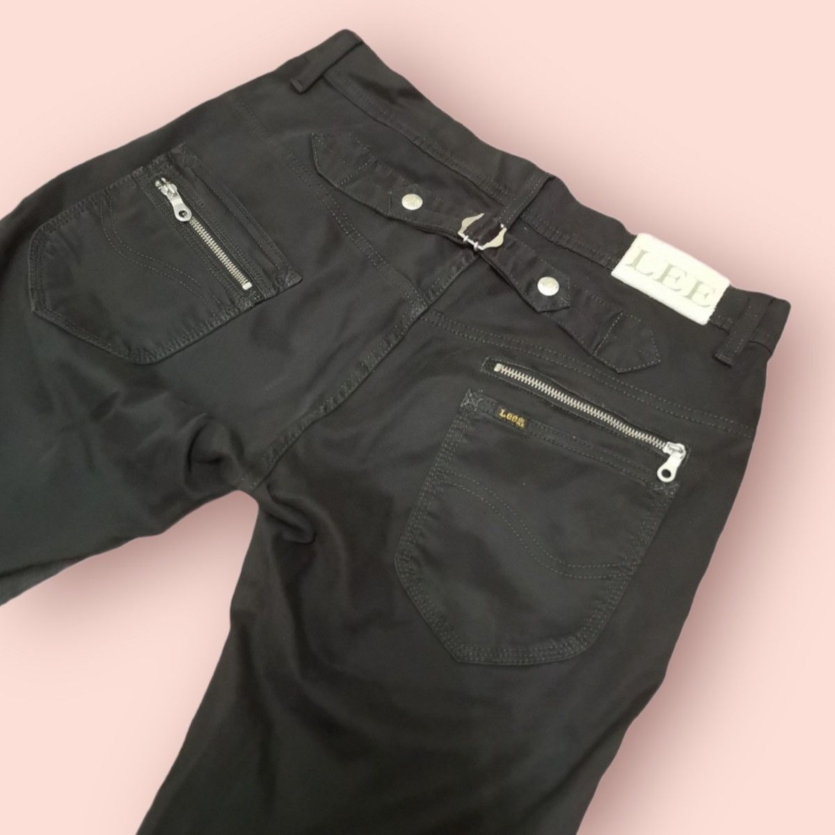 Lee × Seditionaries 💥RARE💥LEE RIDERS DOUBLE KNEE BUCKLE BACK BIKER JEANS Size US 31 - 8 Thumbnail