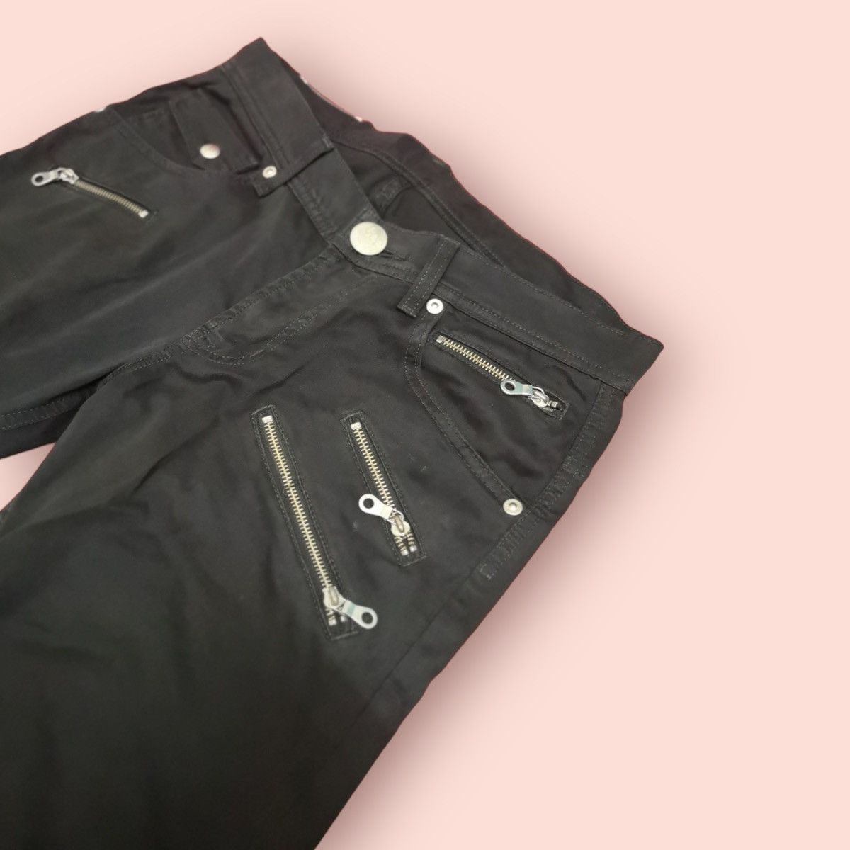 Lee × Seditionaries 💥RARE💥LEE RIDERS DOUBLE KNEE BUCKLE BACK BIKER JEANS Size US 31 - 20 Thumbnail