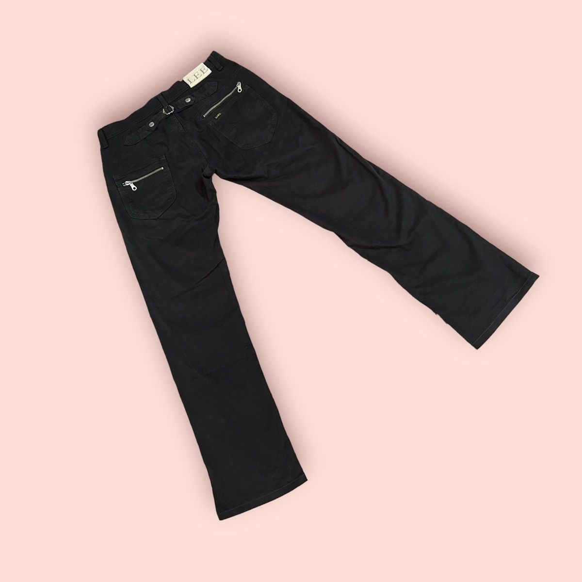 Lee × Seditionaries 💥RARE💥LEE RIDERS DOUBLE KNEE BUCKLE BACK BIKER JEANS Size US 31 - 22 Thumbnail