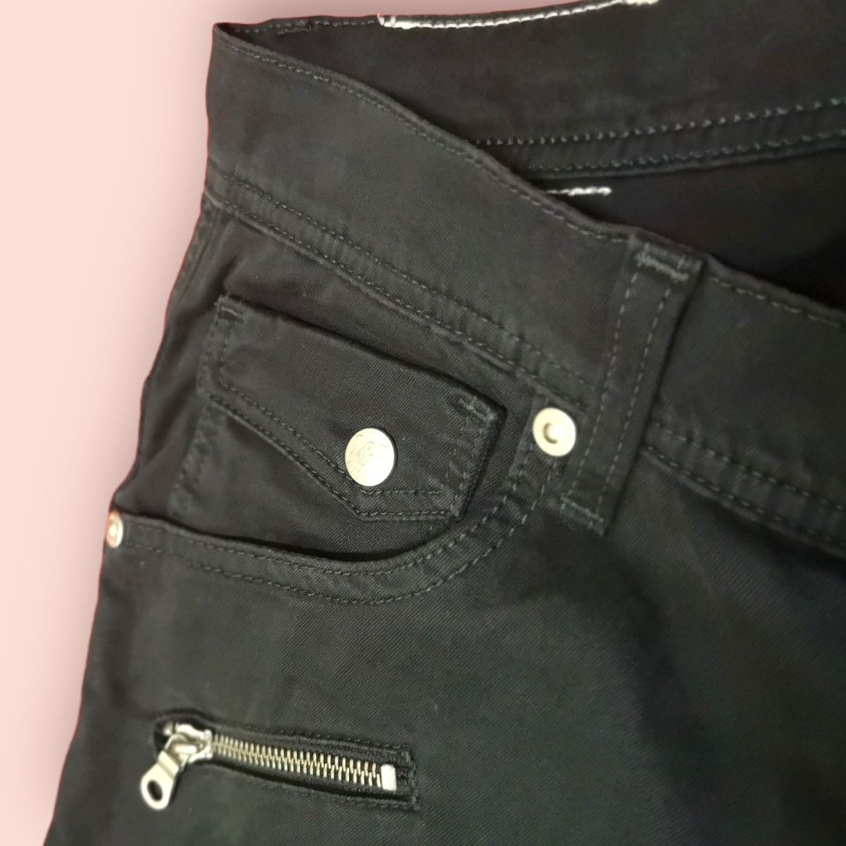 Lee × Seditionaries 💥RARE💥LEE RIDERS DOUBLE KNEE BUCKLE BACK BIKER JEANS Size US 31 - 17 Thumbnail