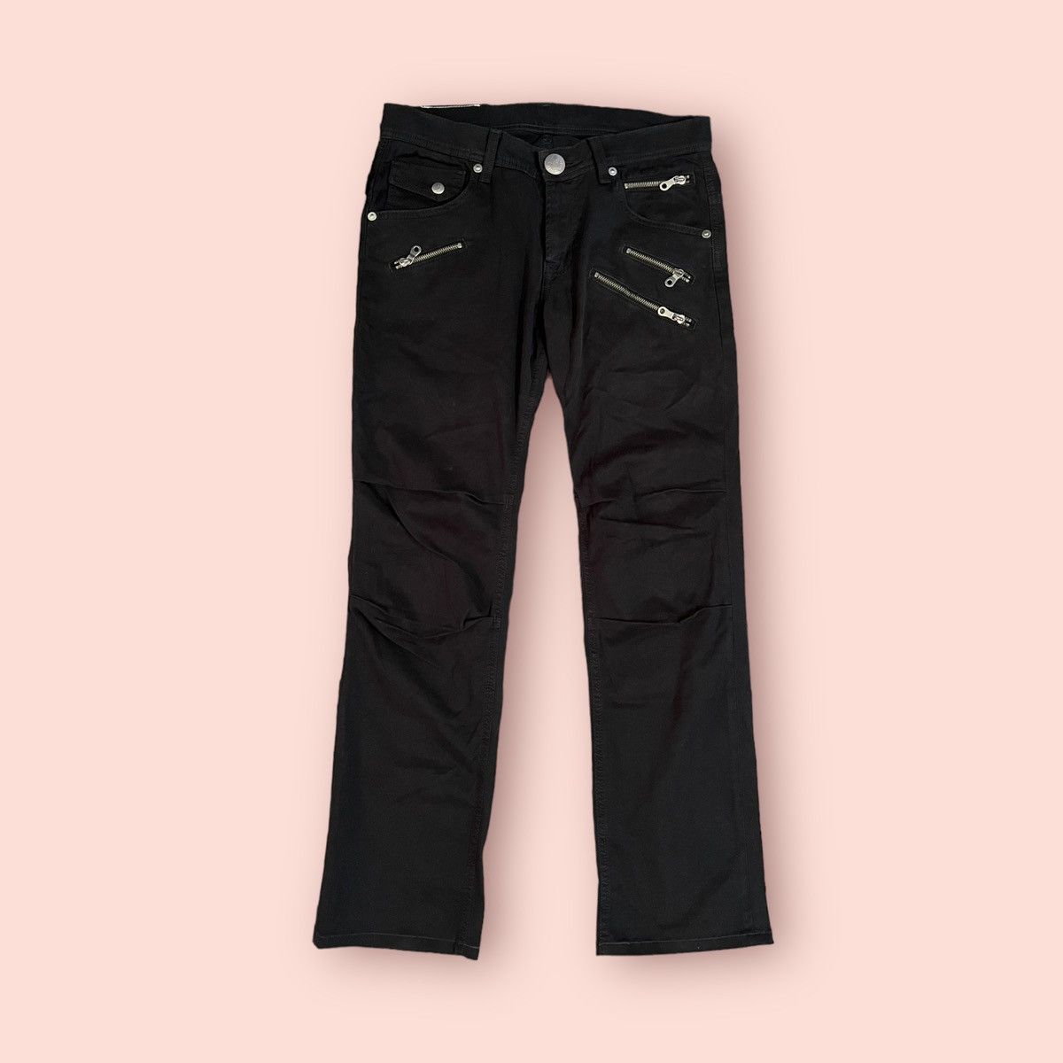 Lee × Seditionaries 💥RARE💥LEE RIDERS DOUBLE KNEE BUCKLE BACK BIKER JEANS Size US 31 - 23 Thumbnail