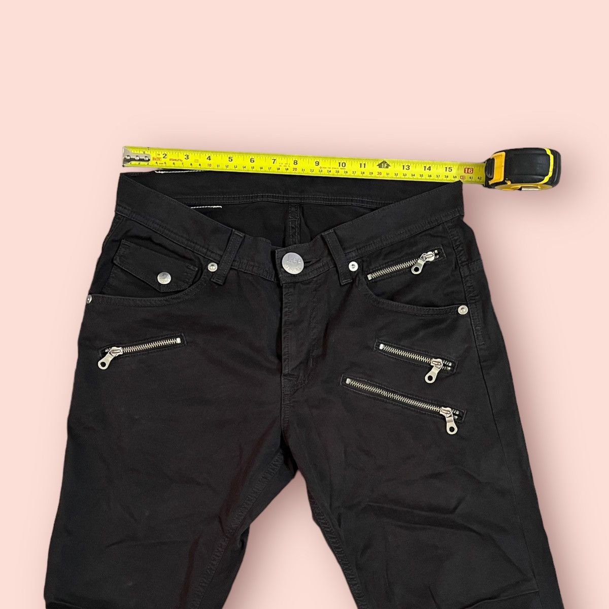Lee × Seditionaries 💥RARE💥LEE RIDERS DOUBLE KNEE BUCKLE BACK BIKER JEANS Size US 31 - 24 Thumbnail