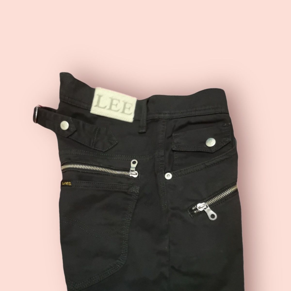 Lee × Seditionaries 💥RARE💥LEE RIDERS DOUBLE KNEE BUCKLE BACK BIKER JEANS Size US 31 - 2 Thumbnail