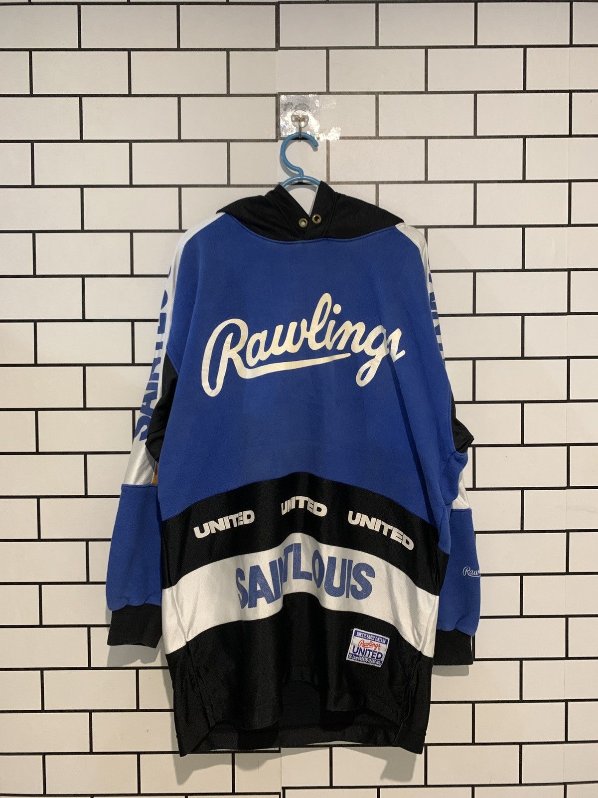 image of Made In USA Rawlings Am1 in Blue Black/White, Men's (Size 2XL)