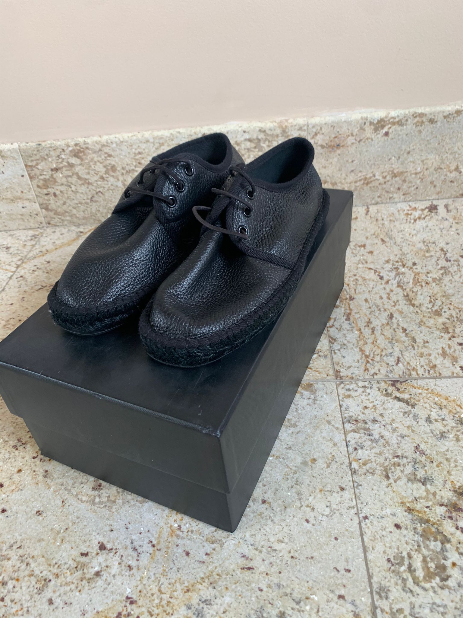 Saint Laurent Paris Deer Leather Espadrilles in Black Size US 7 / EU 40 - 2 Thumbnail
