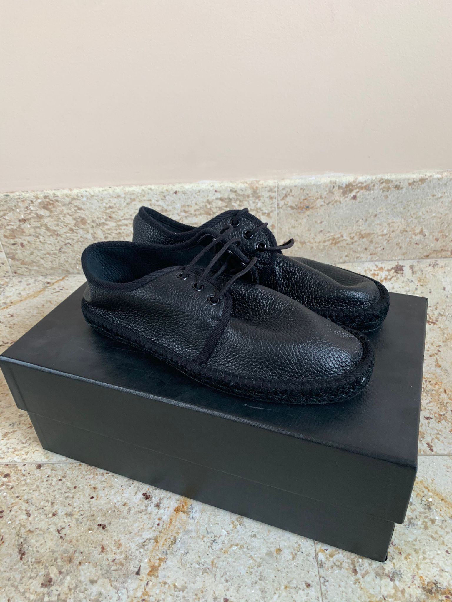 Saint Laurent Paris Deer Leather Espadrilles in Black Size US 7 / EU 40 - 9 Thumbnail