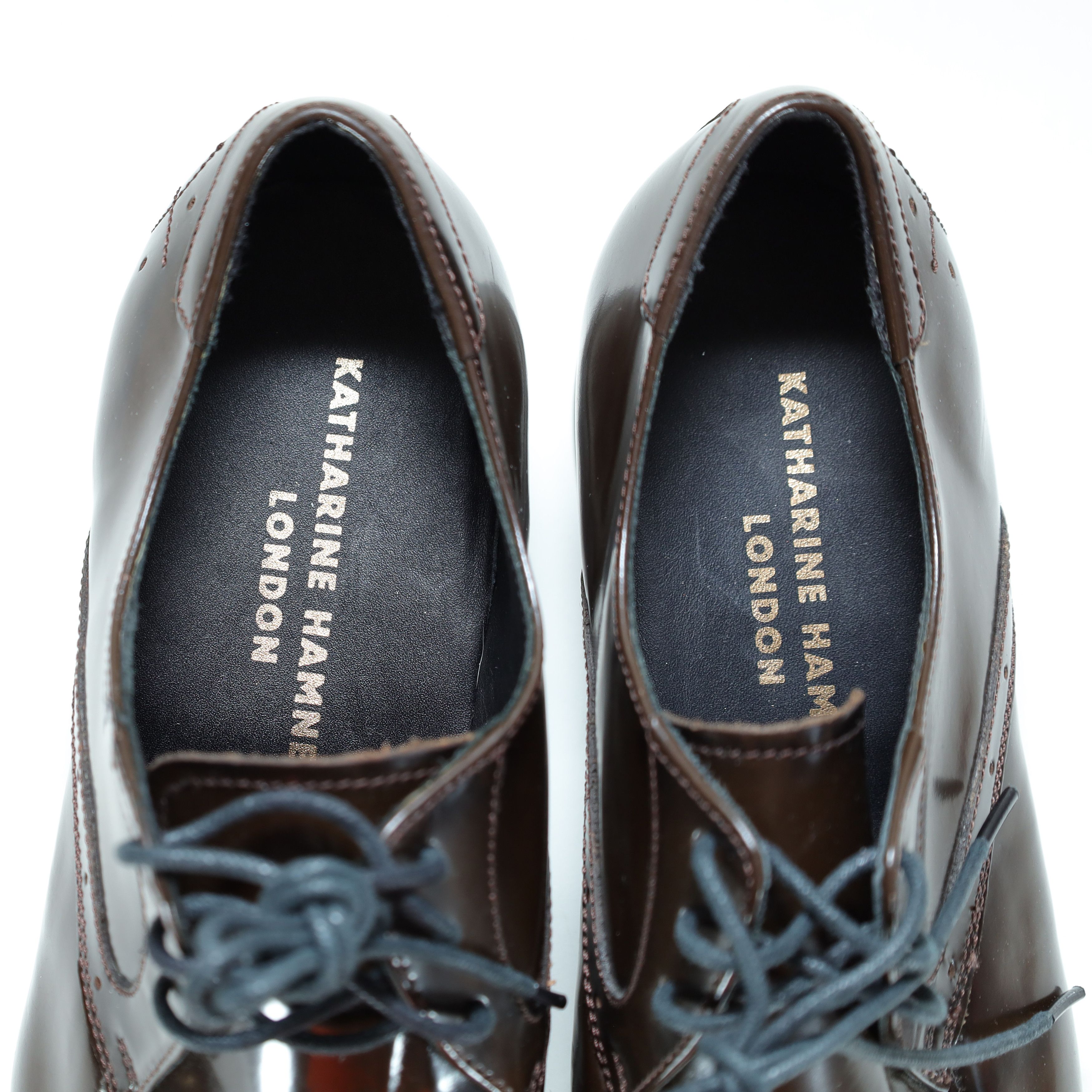 Katharine Hamnett London Katharine Hamnett London Derby Shoes Dark Brown 24.5cm Size US 6 / EU 39 - 9 Thumbnail
