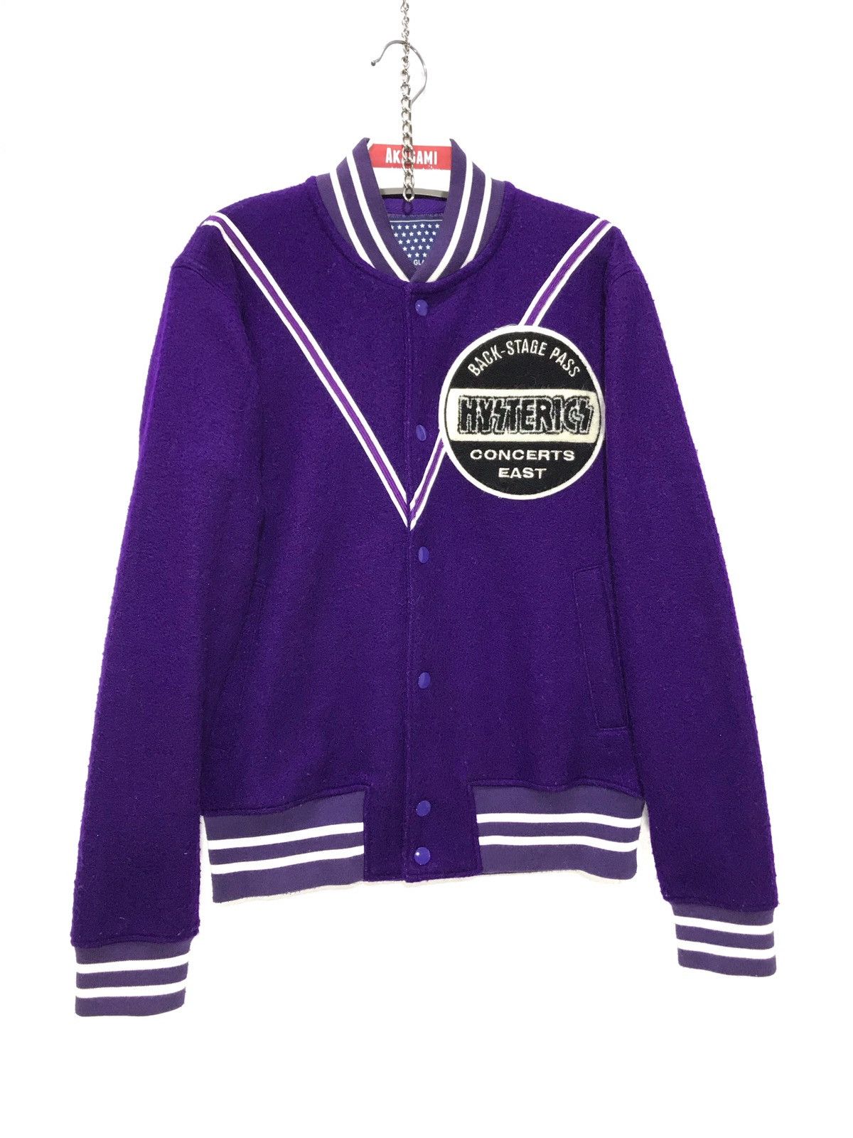 ス*ー様 HYSTERICGLAMOUR × WDS 3rd Stadium J ⚡Hysteric Glamour Varsity Stadium Jkt Chain Embroydery 3🟩1