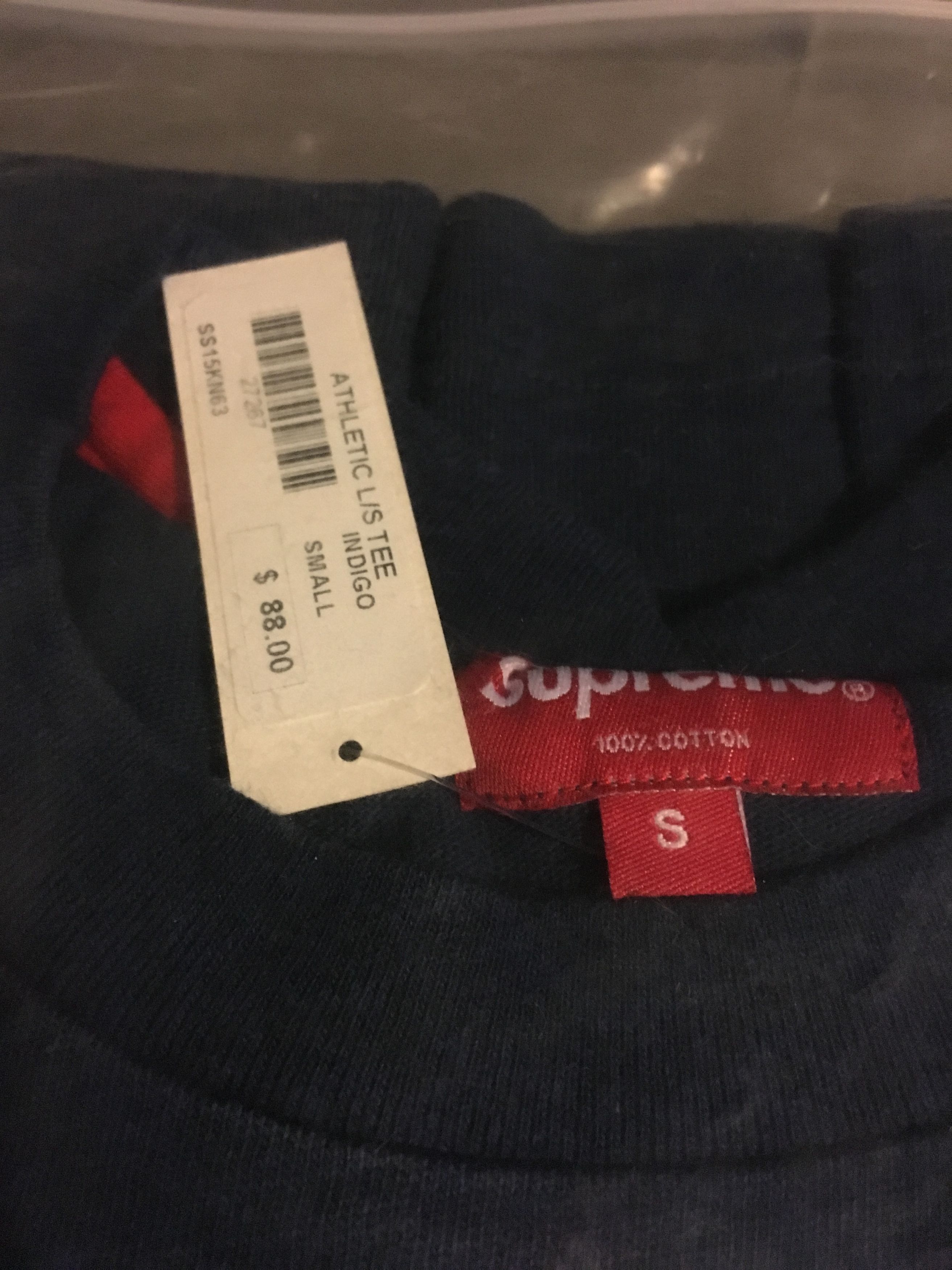Supreme Supreme Athletic L/S Tee Indigo Small SS15 Size US S / EU 44-46 / 1 - 2 Thumbnail