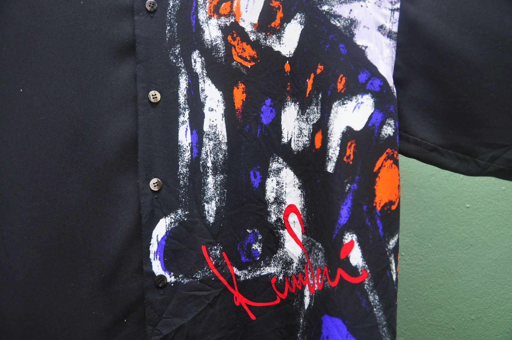 Japanese Brand × Kansai Yamamoto × Vintage Vintage Kansai Yamamoto O2 Designer Fashion Style Black Size US L / EU 52-54 / 3 - 3 Thumbnail