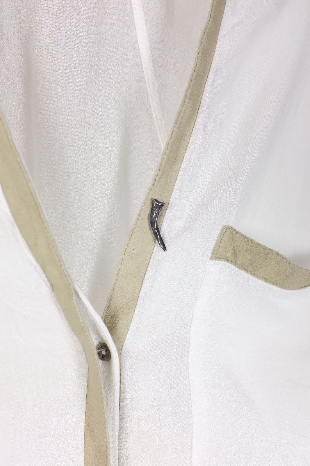 Helmut Lang UNISEX/WMNS Helmut Lang Tooth Sheer Button Up Size M / US 6-8 / IT 42-44 - 2 Thumbnail