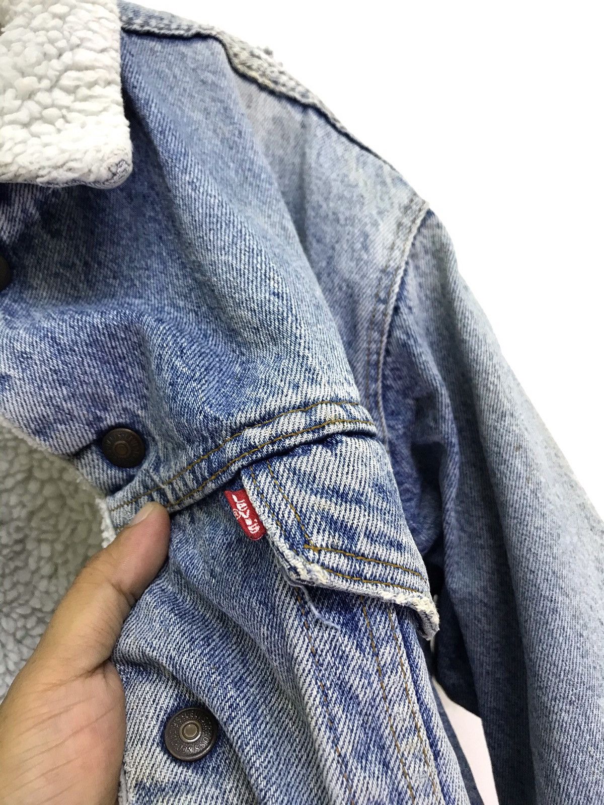 Levi's Vintage Clothing 🐎Made in USA Vtg 70s Levi’s Denim Jacket Sherpa Size US L / EU 52-54 / 3 - 7 Thumbnail