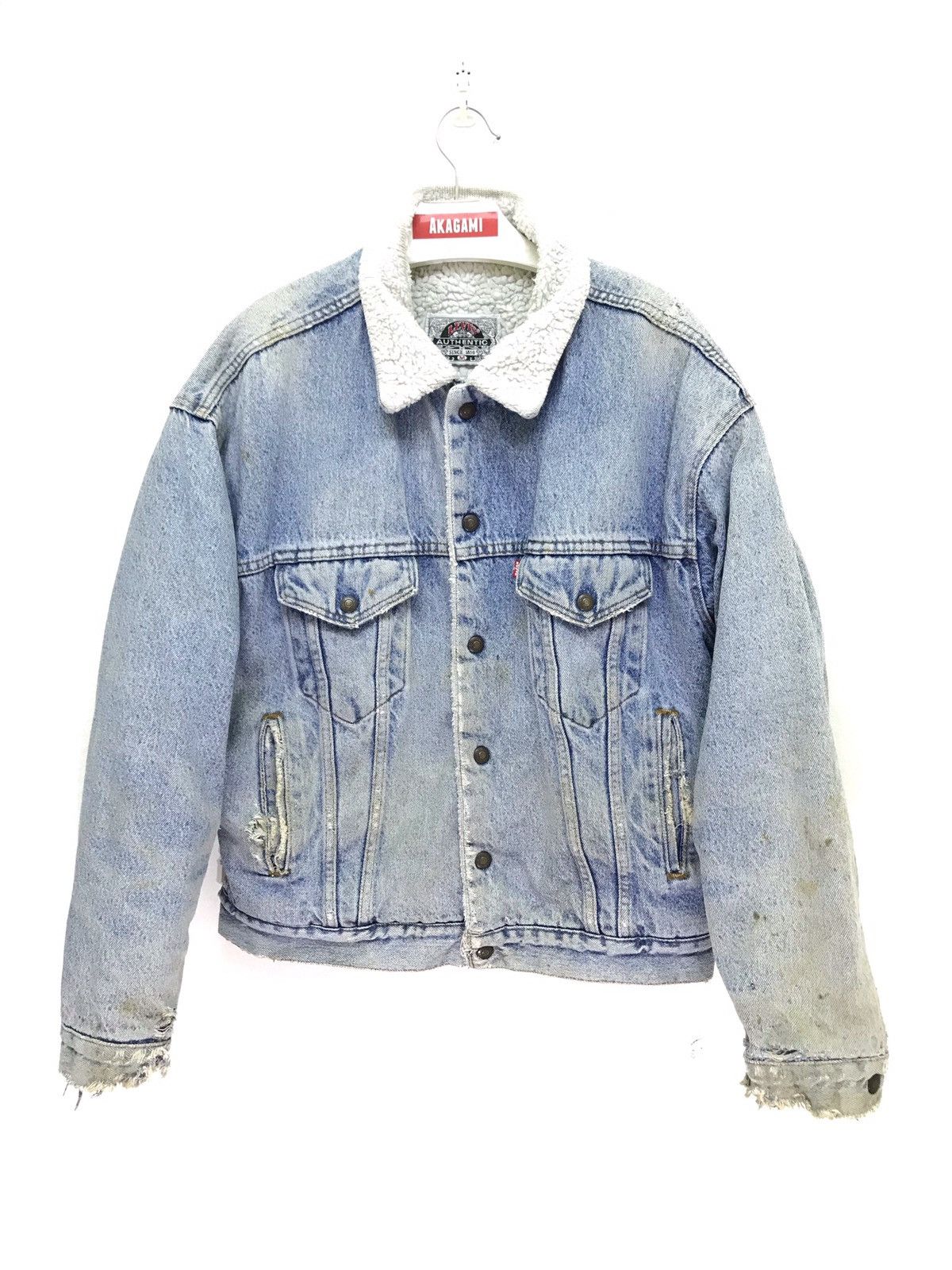 Levi's Vintage Clothing 🐎Made in USA Vtg 70s Levi’s Denim Jacket Sherpa Size US L / EU 52-54 / 3 - 2 Thumbnail