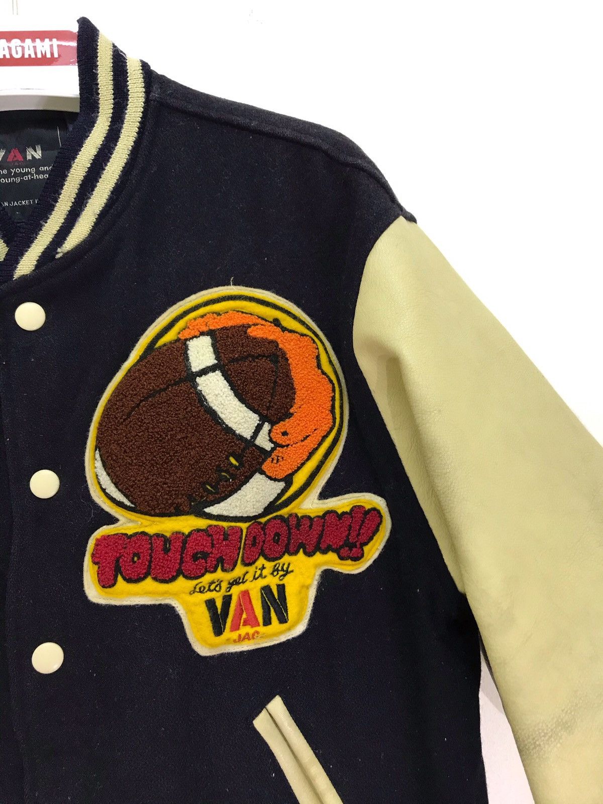 Japanese Brand Rare Vtg Van Jac Varsity Jacket Iconic Logo Wool Leather Size US M / EU 48-50 / 2 - 10 Thumbnail