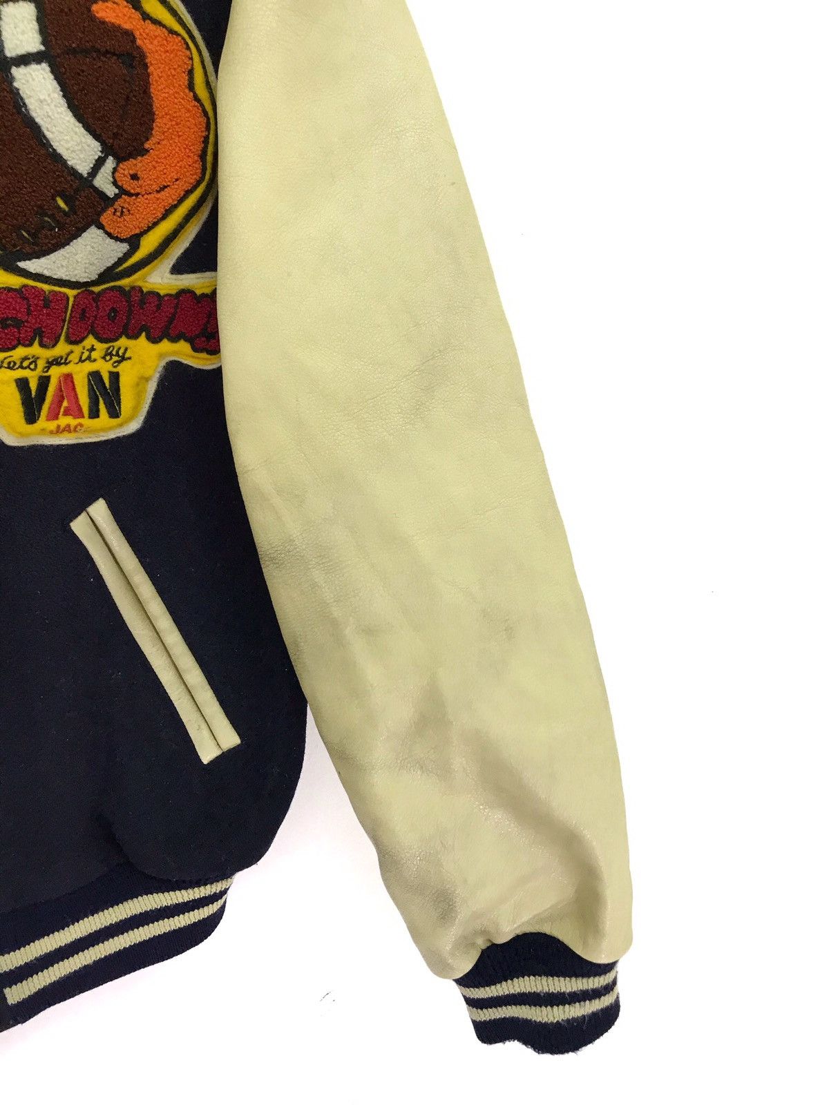 Japanese Brand Rare Vtg Van Jac Varsity Jacket Iconic Logo Wool Leather Size US M / EU 48-50 / 2 - 7 Thumbnail