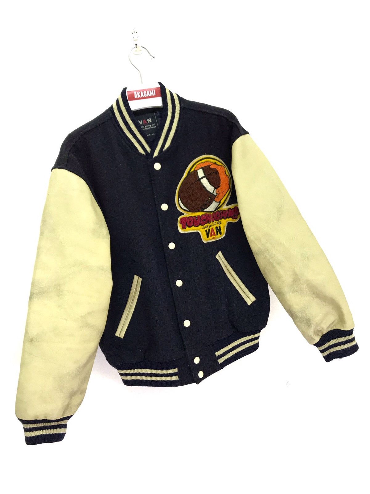 Japanese Brand Rare Vtg Van Jac Varsity Jacket Iconic Logo Wool Leather Size US M / EU 48-50 / 2 - 5 Thumbnail