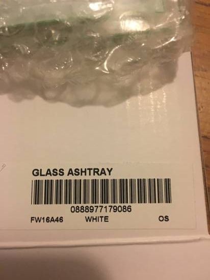 Supreme Supreme Glass Ashtray FW16 Size ONE SIZE - 3 Thumbnail