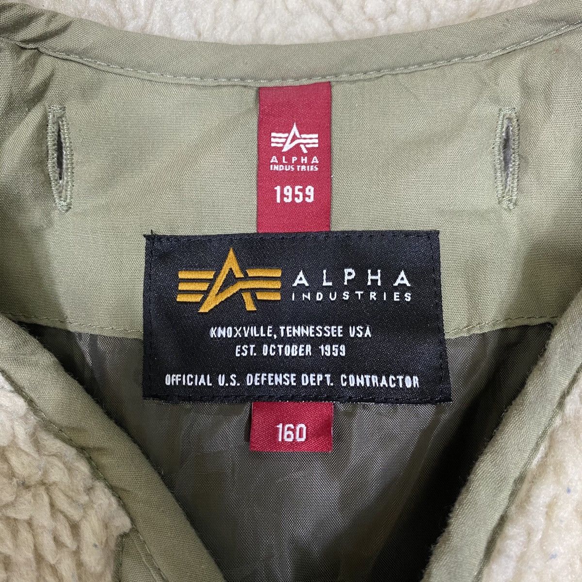 Alpha Industries × Vintage Vintage ALPHA INDUSTRIES Fully Button Fleece Sweater Size US S / EU 44-46 / 1 - 6 Thumbnail