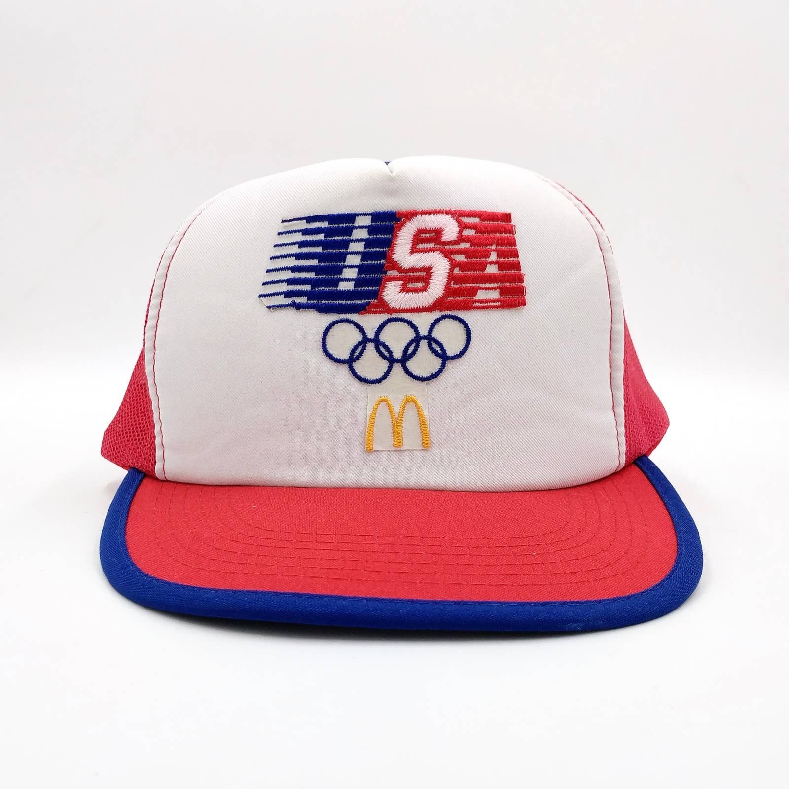 Vintage Vintage USA Olympics McDonalds Snapback Trucker Mesh Hat 90s Size ONE SIZE - 2 Thumbnail