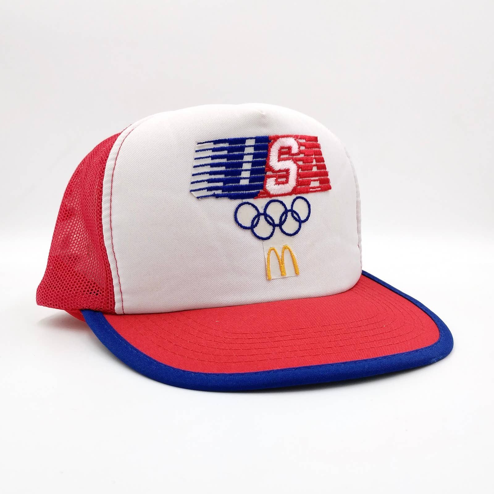Vintage Vintage USA Olympics McDonalds Snapback Trucker Mesh Hat 90s Size ONE SIZE - 1 Thumbnail